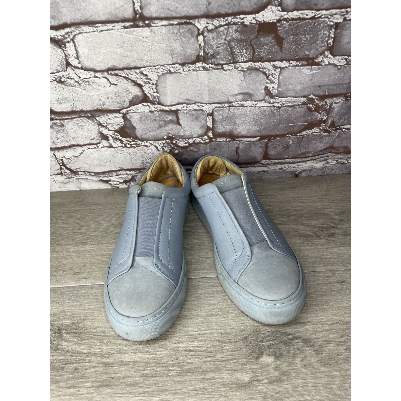 ALBA Alma Mater Blue Leather Slip On Casual Sneakers Shoes Women’ Size US 6.5 / IT 36.5 - 3 Thumbnail