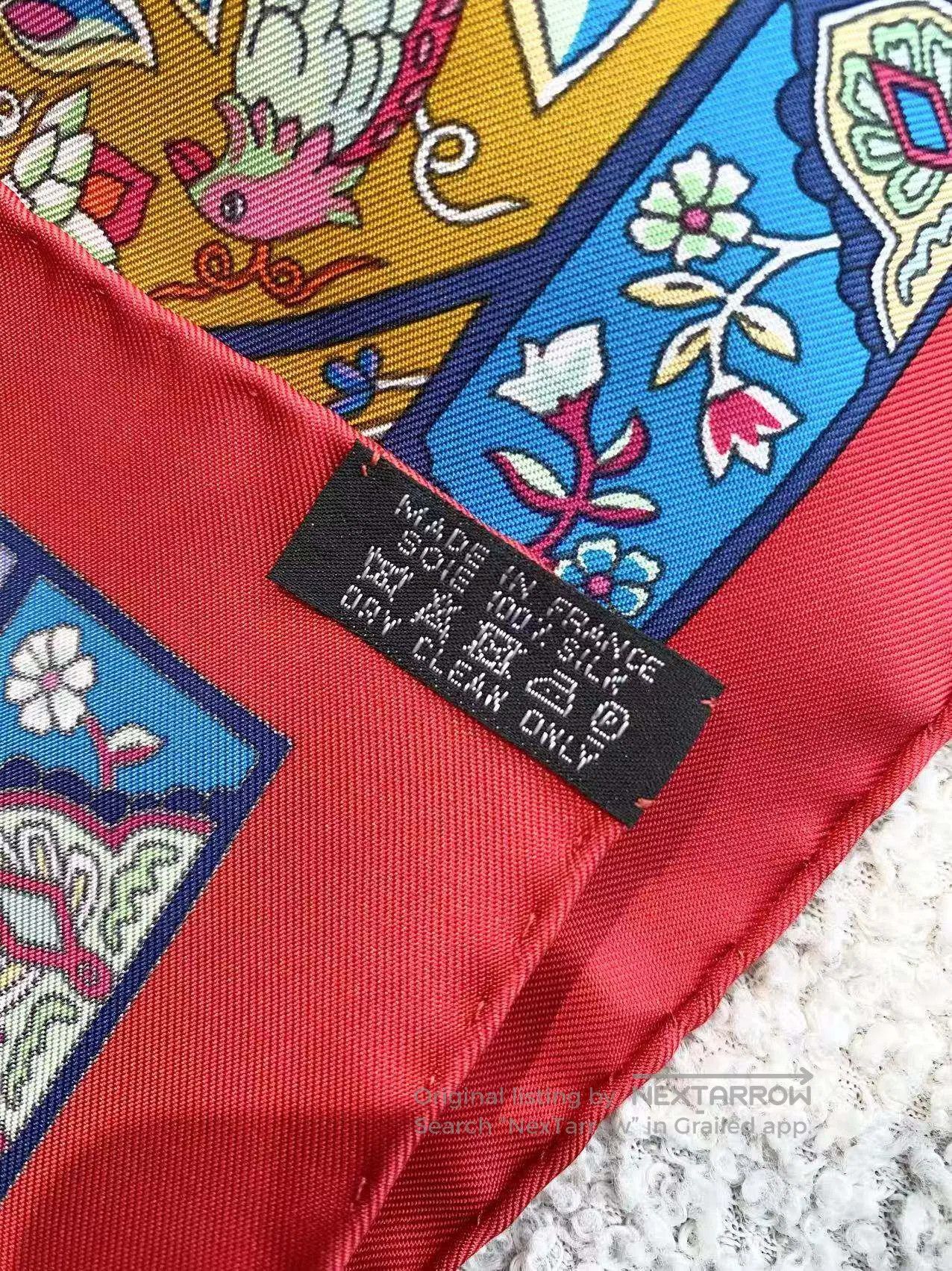 Hermes Hermes Flower and Bird Paradise Silk Scarf| Size ONE SIZE - 6 Thumbnail