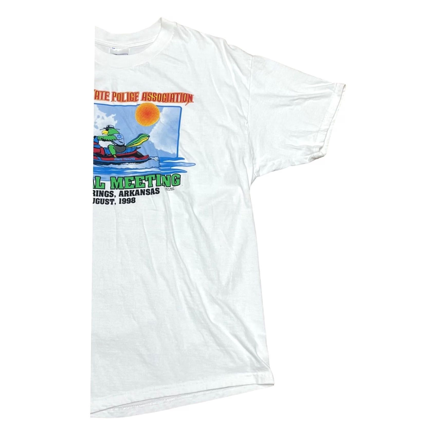 Hanes VINTAGE Hanes Beefy-T Arkansas Police White T-Shirt Men’s 90s Short Sleeve XL White Size US XL / EU 56 / 4 - 3 Thumbnail
