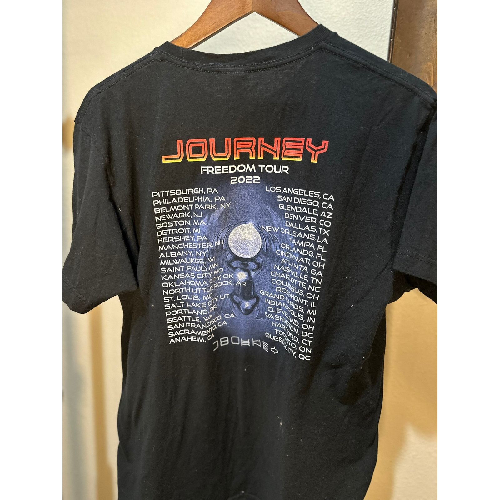 Tultex Journey Freedom Tour Graphic Band Tee – Black Vintage Style Size US M / EU 48-50 / 2 - 2 Thumbnail