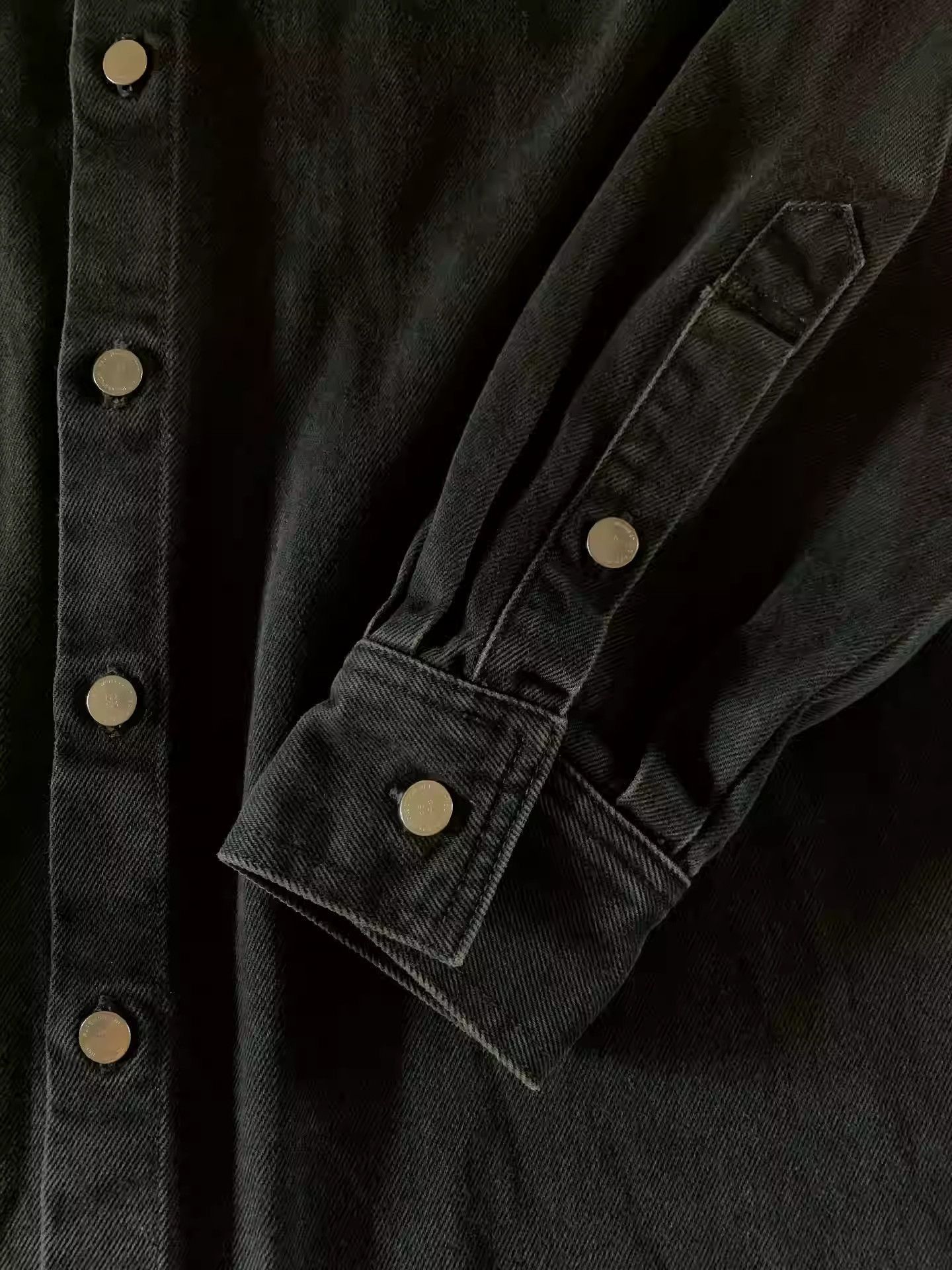 Raf Simons Raf simons 20AW white leather tag black denim jacket Size US L / EU 52-54 / 3 - 3 Thumbnail
