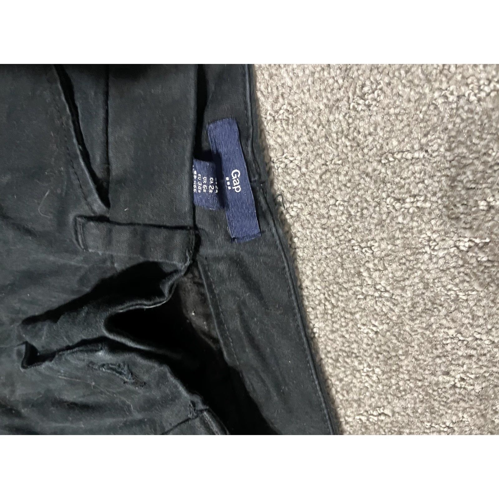 Gap Gap Pants Women Skinny Ankle Black Stretch 2A 2 Regular Denim Cotton Blend Zip Flat Front Inseam 25 in Women Mens? Size 26" / US 2 / IT 38 - 5 Thumbnail