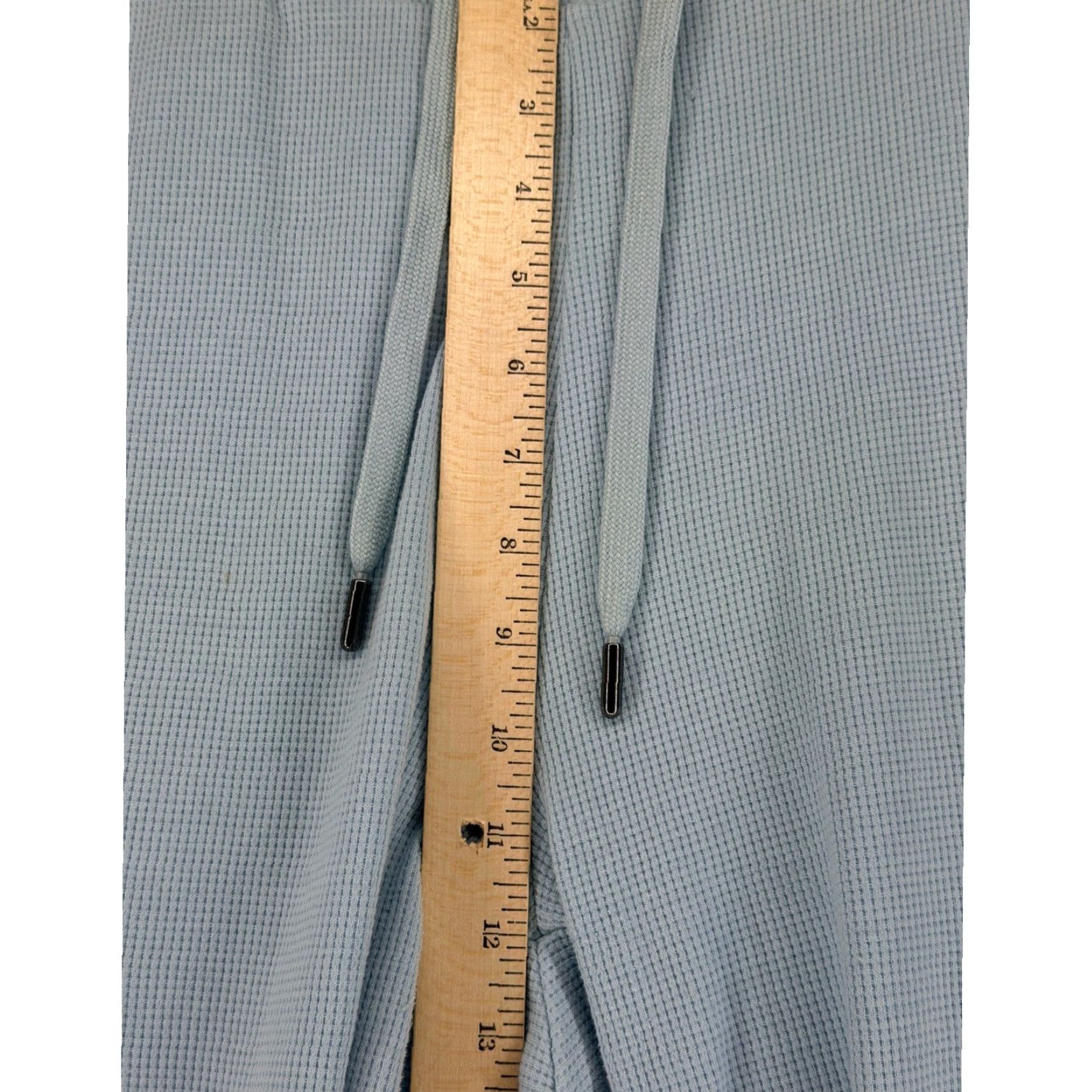 Onia Onia Jogger Pants Light Blue Waffle Knit Cotton-Polyester Large L Pockets Regular Mens Capable of Casual, Activewear, Loungewear, All Season Size US 33 - 6 Thumbnail