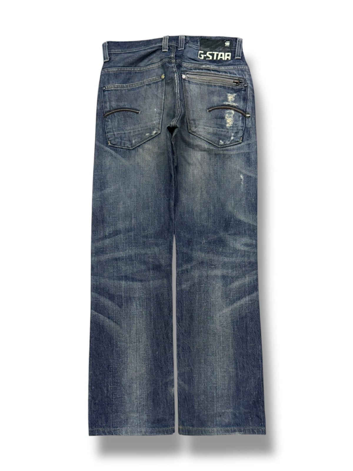 G-Star Vintage G-Star RAW 3301 Attacc Straight Distressed Denim 31 Size US 31 - 3 Thumbnail