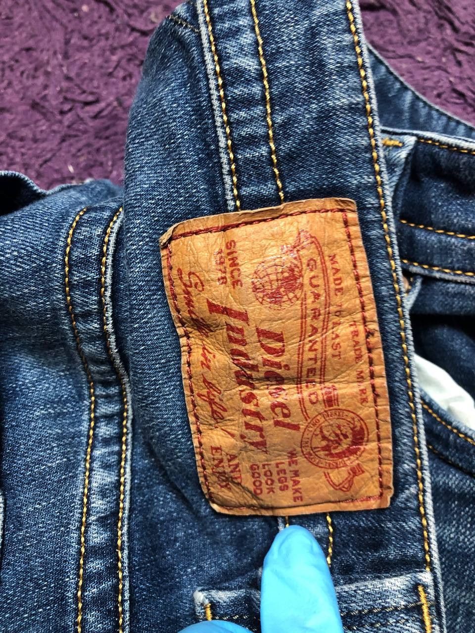 Diesel Vintage Distressed Thrashed Jeans Y2K DIESEL THAVAR Size 32" / US 10 / IT 46 - 5 Thumbnail