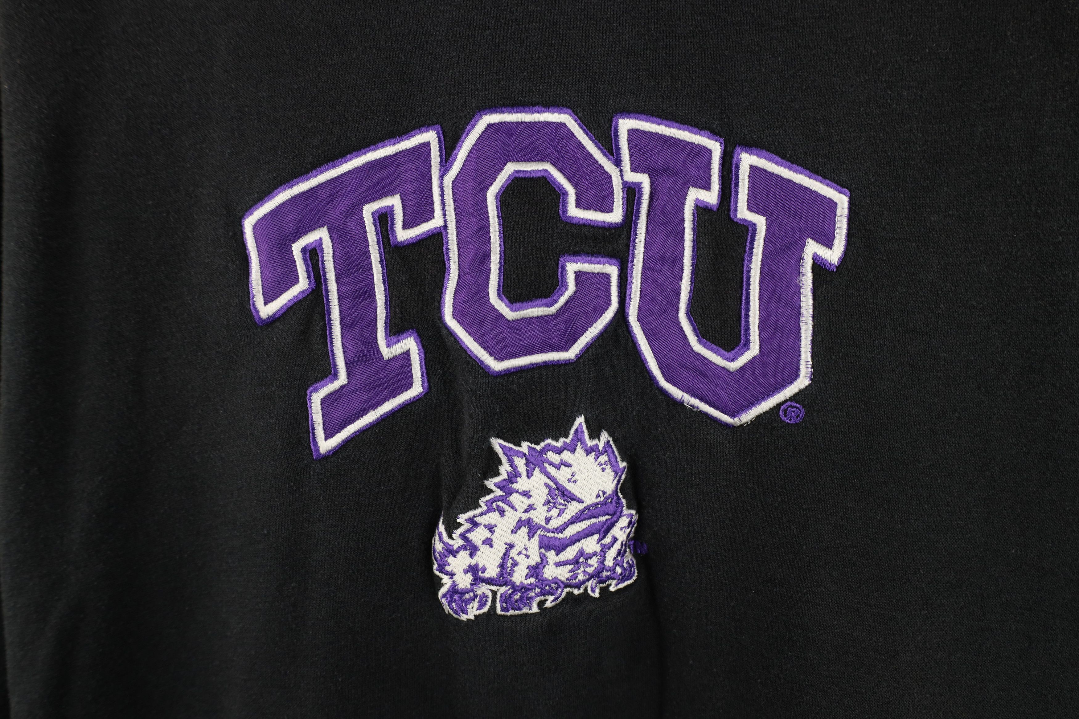 Vintage Vintage 90s Texas Christian University Horned Frogs Hoodie Size US M / EU 48-50 / 2 - 4 Thumbnail