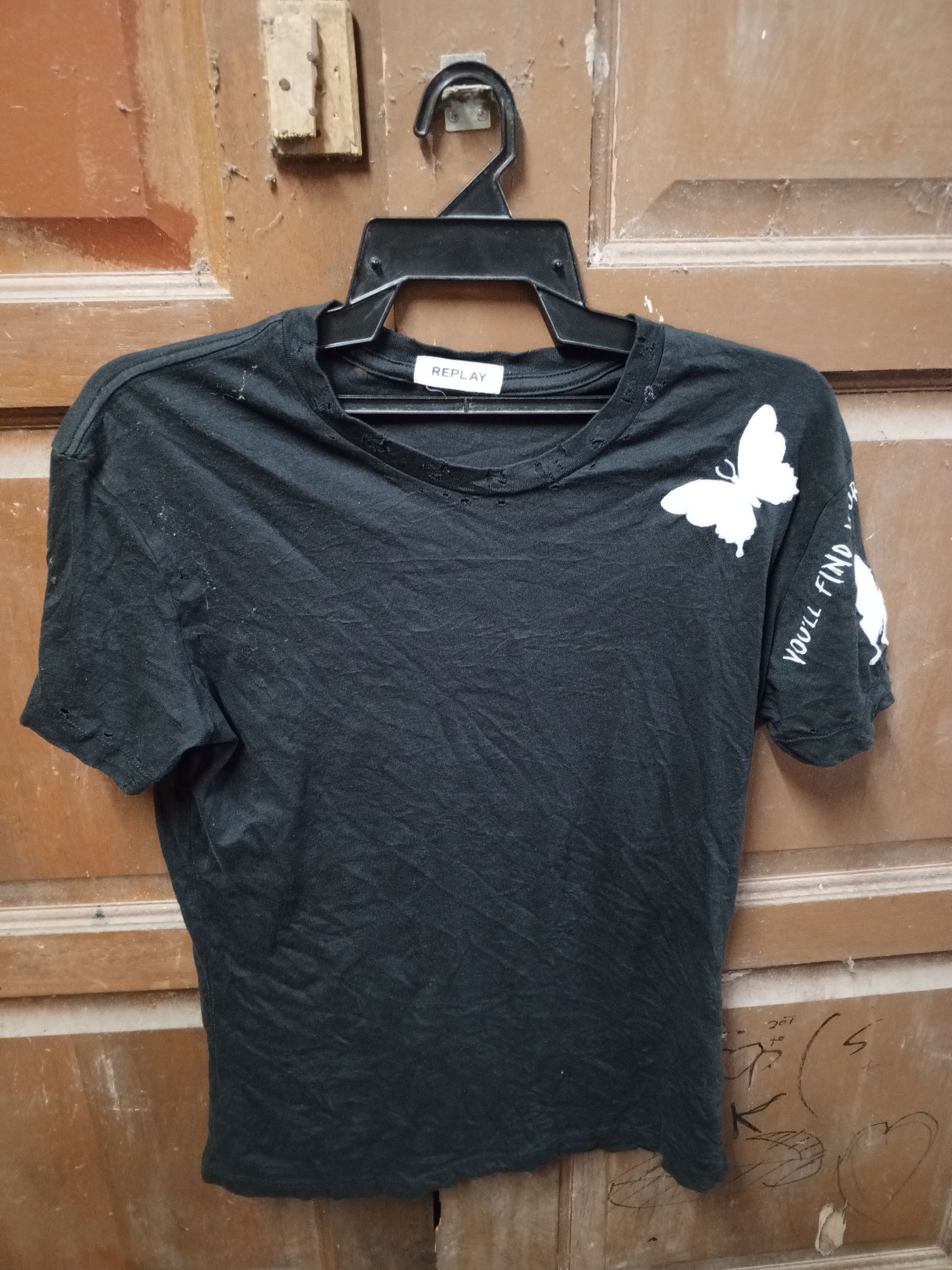Replay Reply butterflies black tee Size S / US 4 / IT 40 - 5 Thumbnail