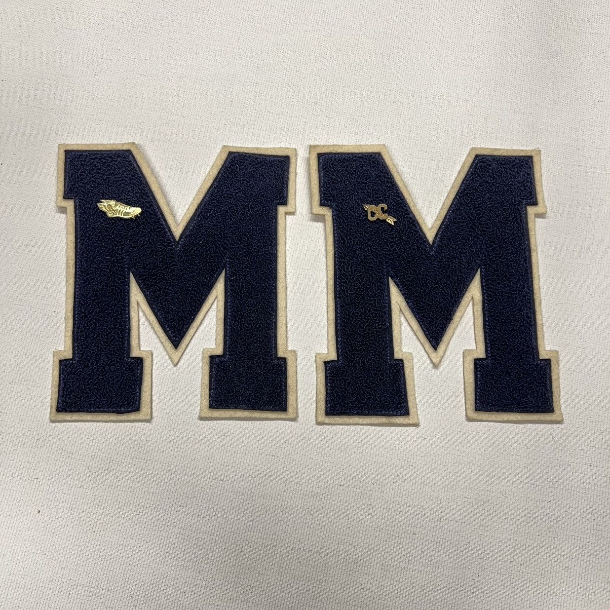 Vintage Letterman Varsity Patch Letter M Blue Chenille Felt Sports Size ONE SIZE - 2 Thumbnail