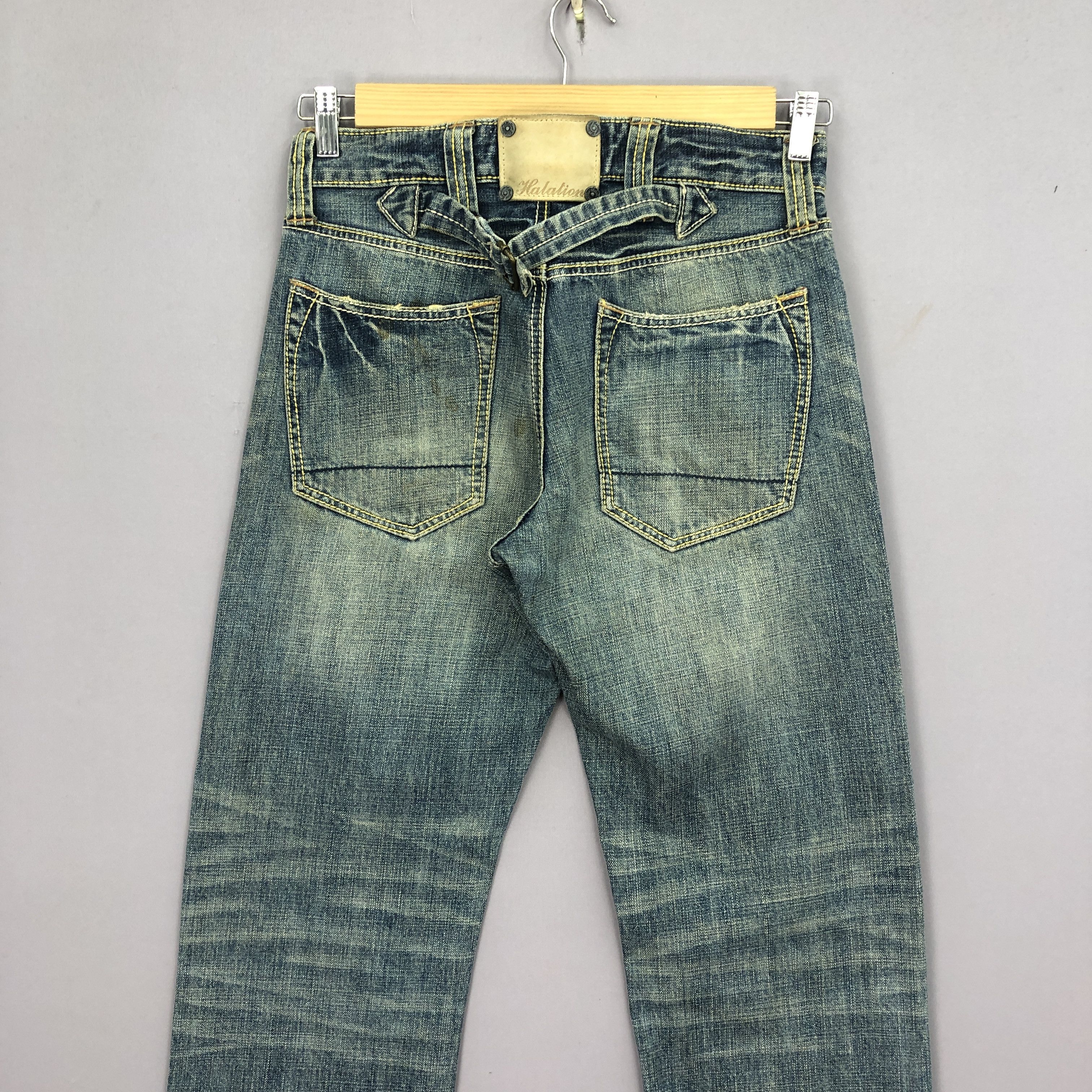 Japanese Brand Vintage Japanese Selvedge Jeans Halation Buckle Denim Pants Size US 30 / EU 46 - 4 Thumbnail