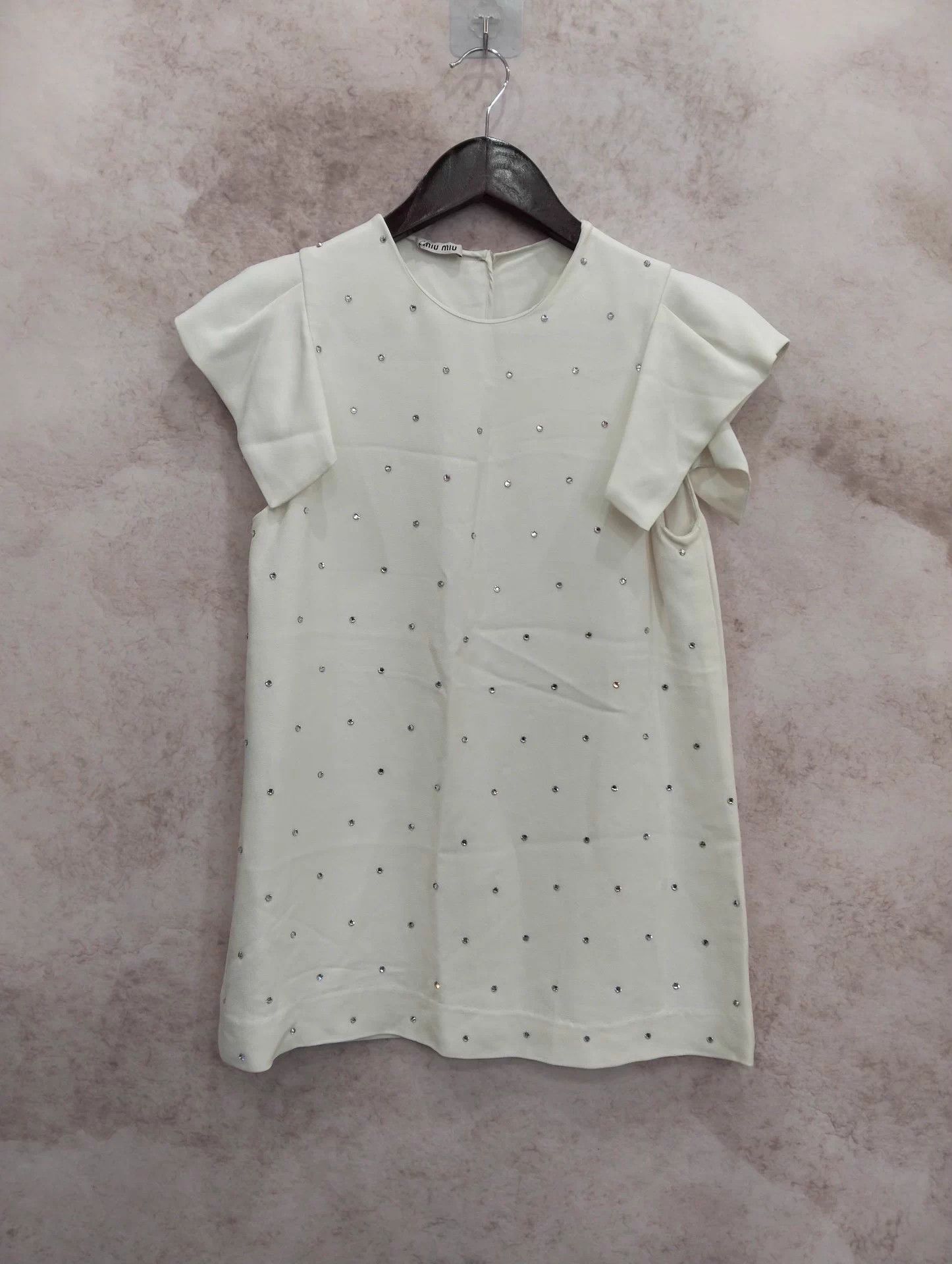 Issey Miyake MIU MIU crystal T-shirt 40 EU Size M / US 6-8 / IT 42-44 - 1 Thumbnail
