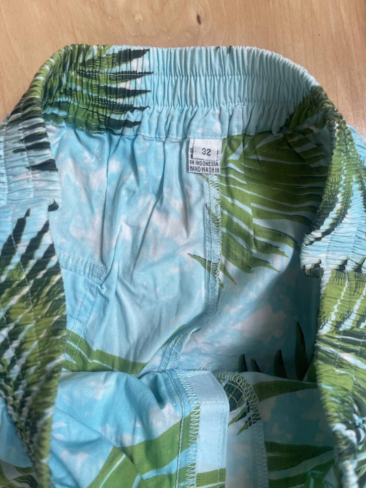 Designer Handsome Me Tropical Palm Print Shorts US Mens 32 Green Blue Size US 32 / EU 48 - 3 Thumbnail