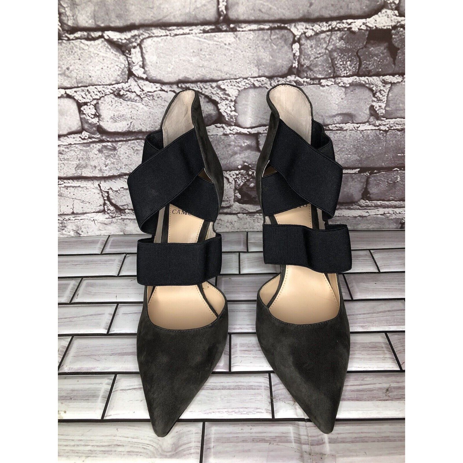 Vince Camuto Vince Camuto Nigel Charcoal Gray Suede Elastic Pointed Toe H Size US 9 / IT 39 - 2 Thumbnail