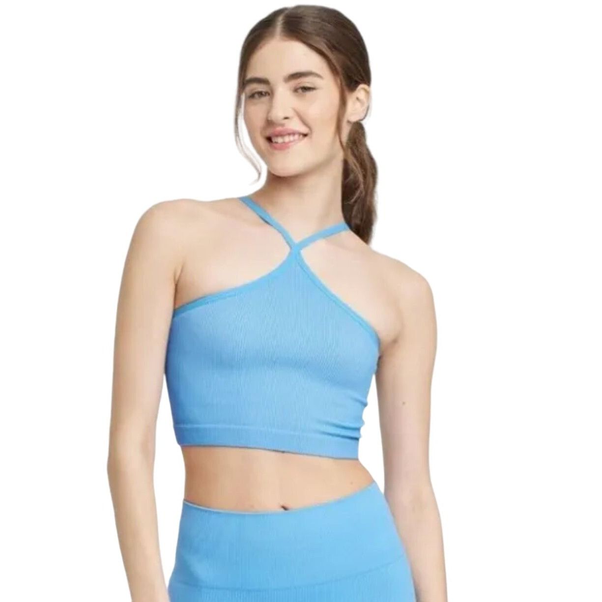 Other Colsie - Women's tank top Square Back Seamless Ribbed Halter Size M / US 6-8 / IT 42-44 - 1 Thumbnail