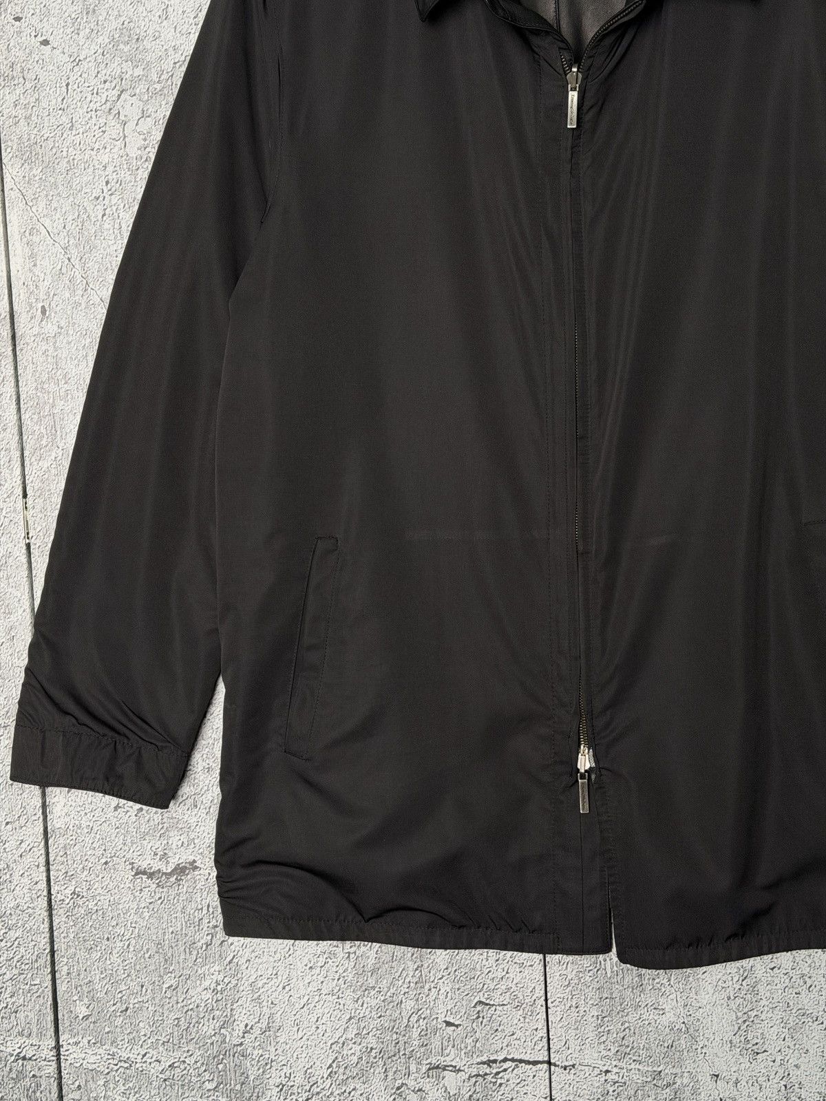 Ermenegildo Zegna Ermenegildo Zegna Mens Reversible Leather Zip-Up Coat Jacket Size US L / EU 52-54 / 3 - 17 Thumbnail