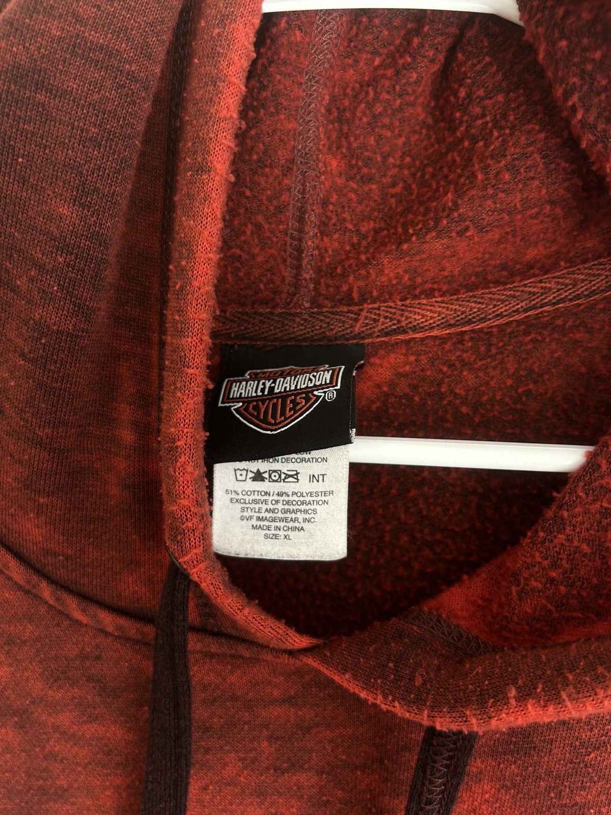 Harley Davidson Harley Davidson Skull Patch Faded Red Hoodie Size US XL / EU 56 / 4 - 5 Thumbnail