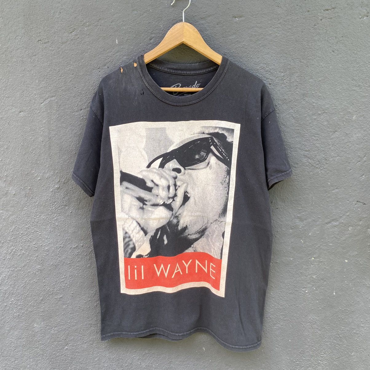 💥SICK💥 THRASHED Faded Lil Wayne Rapper ERD GRUNGE TEE
