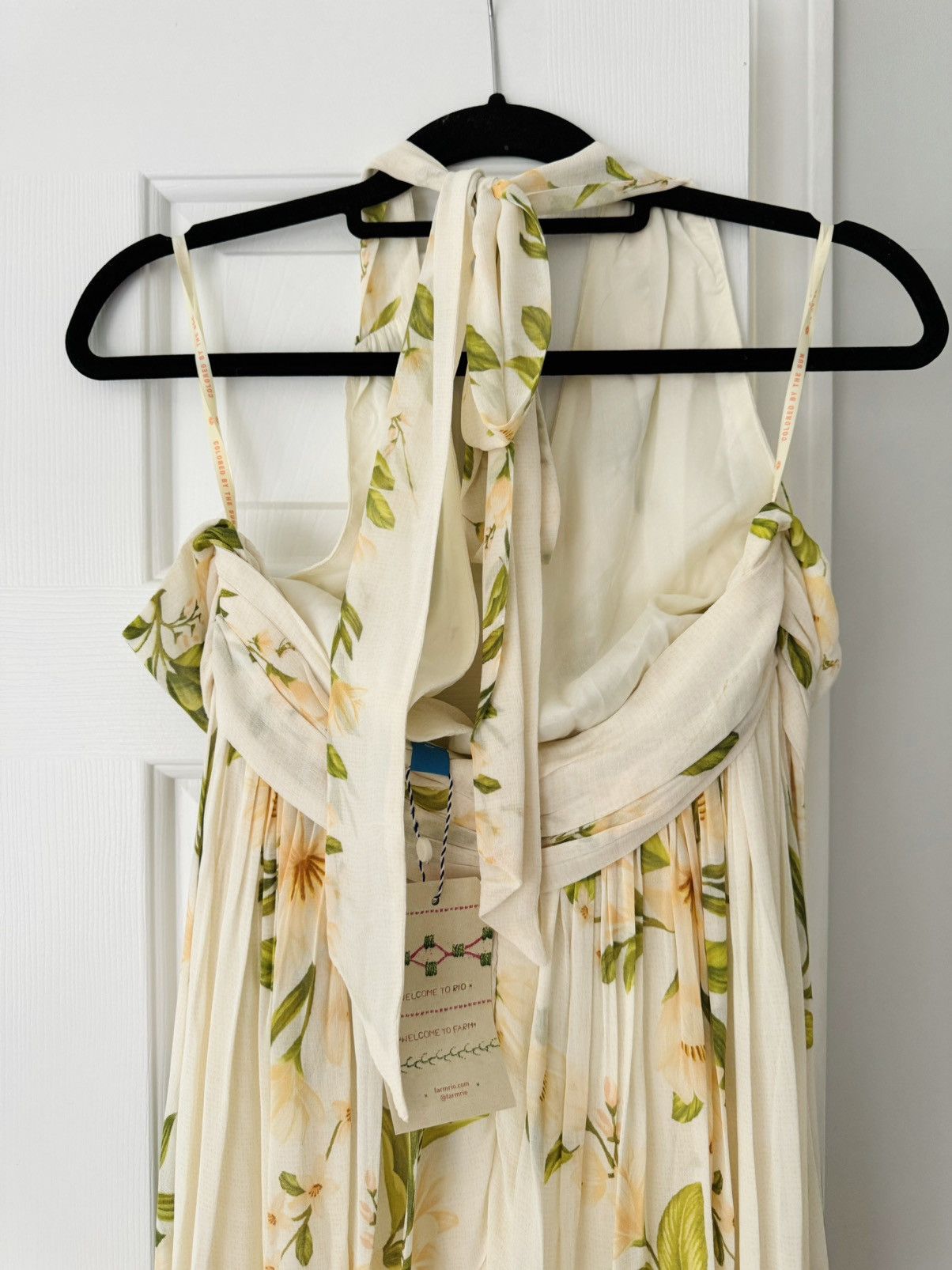 Farm Rio Farm Rio V-Neck Floral Chiffon Maxi Dress, Size L Size L / US 10 / IT 46 - 10 Thumbnail
