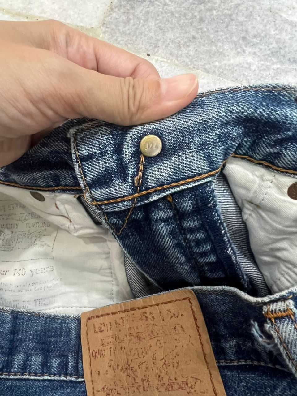 Levi's Vintage LVC Levis 502 Big E Distressed Size US 32 / EU 48 - 10 Thumbnail