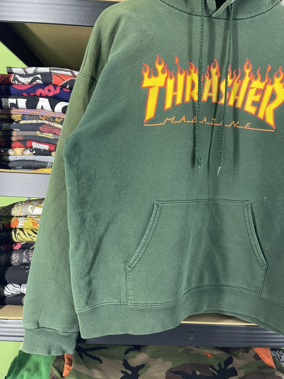Thrasher Vintage 2000's Thrasher Megazine Flame Green Hoodie Size US M / EU 48-50 / 2 - 3 Thumbnail