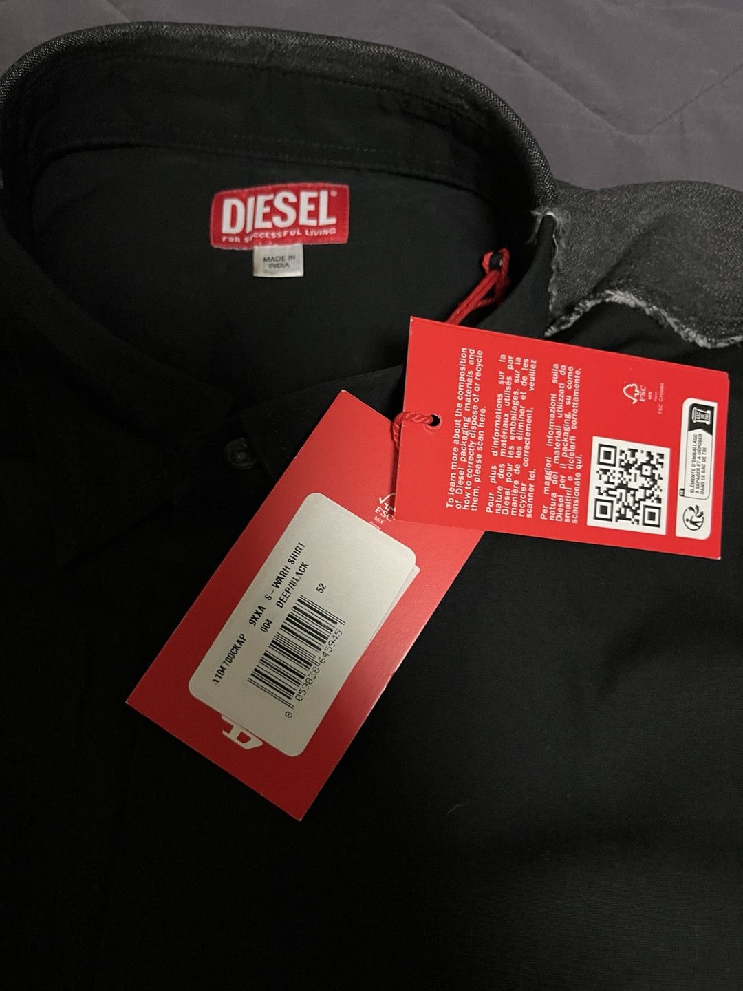 Diesel Diesel S warh low edge denim shirt Size US L / EU 52-54 / 3 - 6 Thumbnail