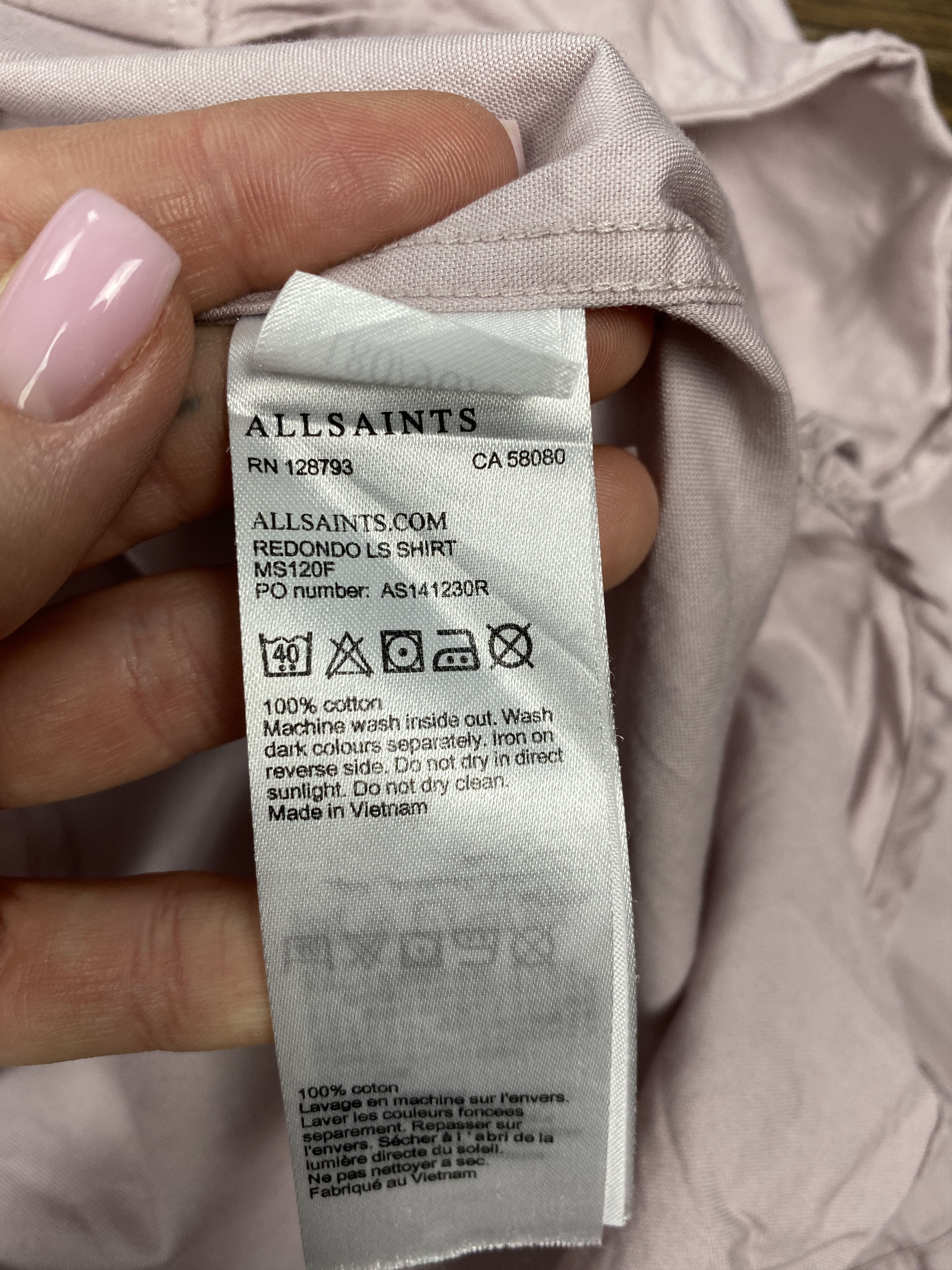 Allsaints Allsaints Vintage Redondo Long Sleeve Shirt Size S Size US S / EU 44-46 / 1 - 5 Thumbnail