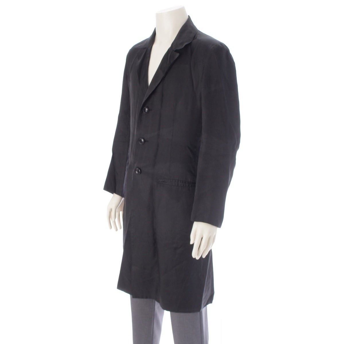 Yohji Yamamoto Yohji Yamamoto - Back Print Staff Long Jacket Coat black Size US S / EU 44-46 / 1 - 3 Thumbnail