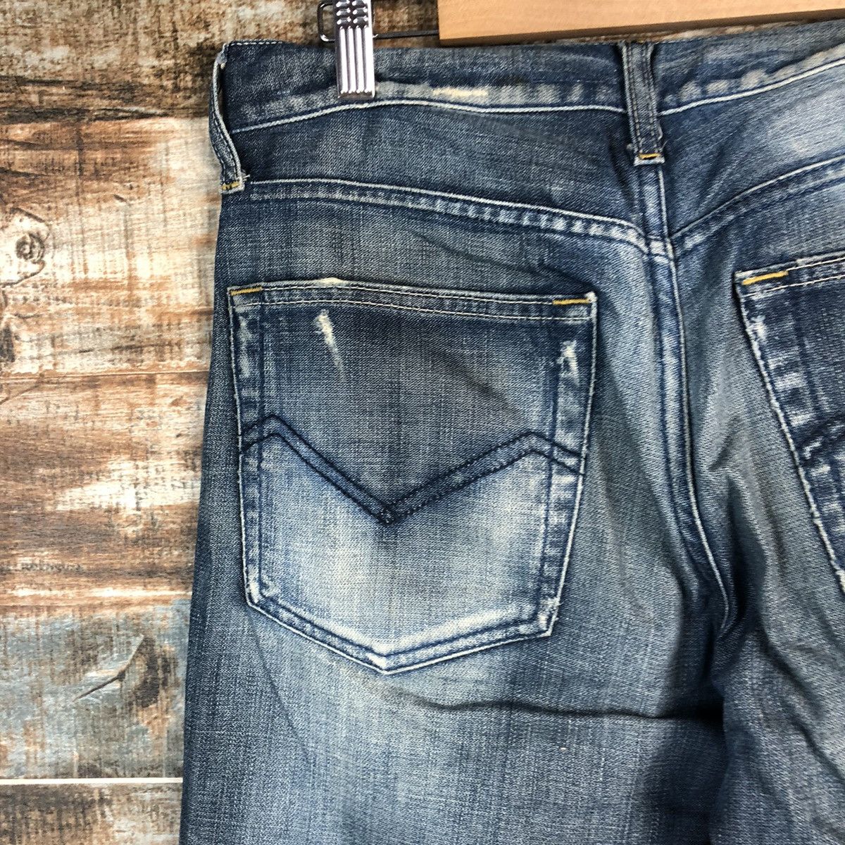 Energie DLL Energie faded Blue ripped Denim Pants #C123 Size US 31 - 15 Thumbnail