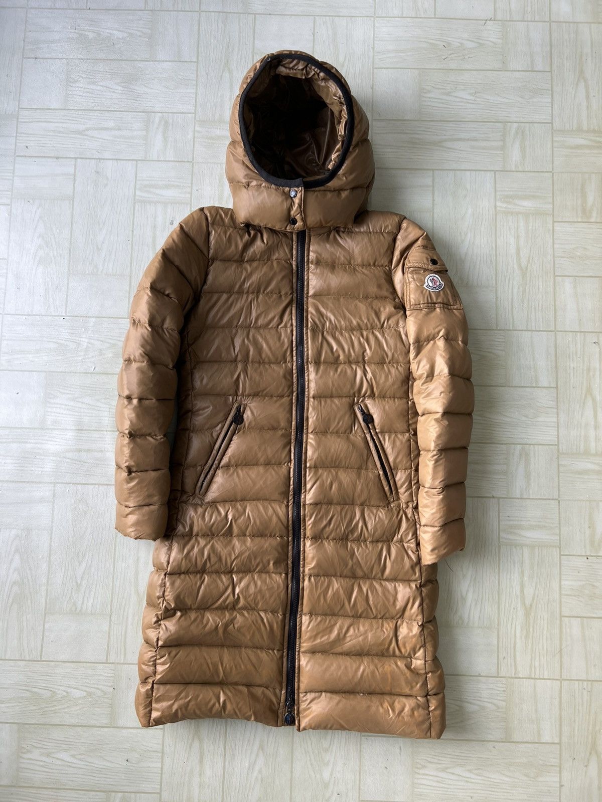 Moncler Moncler Moka Giubbotto Beige Long Down Jacket Hoodie Fur Size XS / US 0-2 / IT 36-38 - 2 Thumbnail