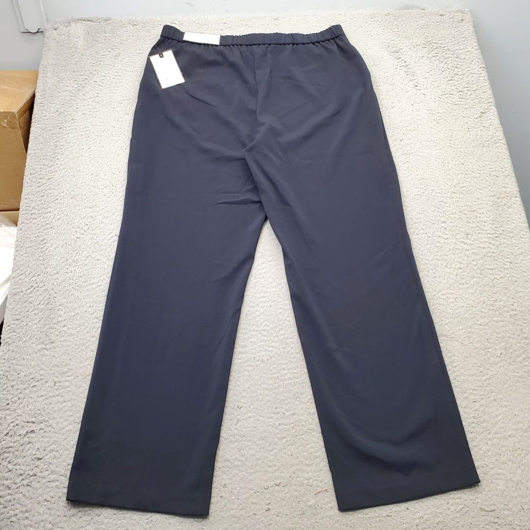 Vintage Dana Buchanan Ankle Pants Womens Size 16 Black Comfort Elastic Waistband Pull On Size 38" / US 16 / IT 52 - 2 Thumbnail