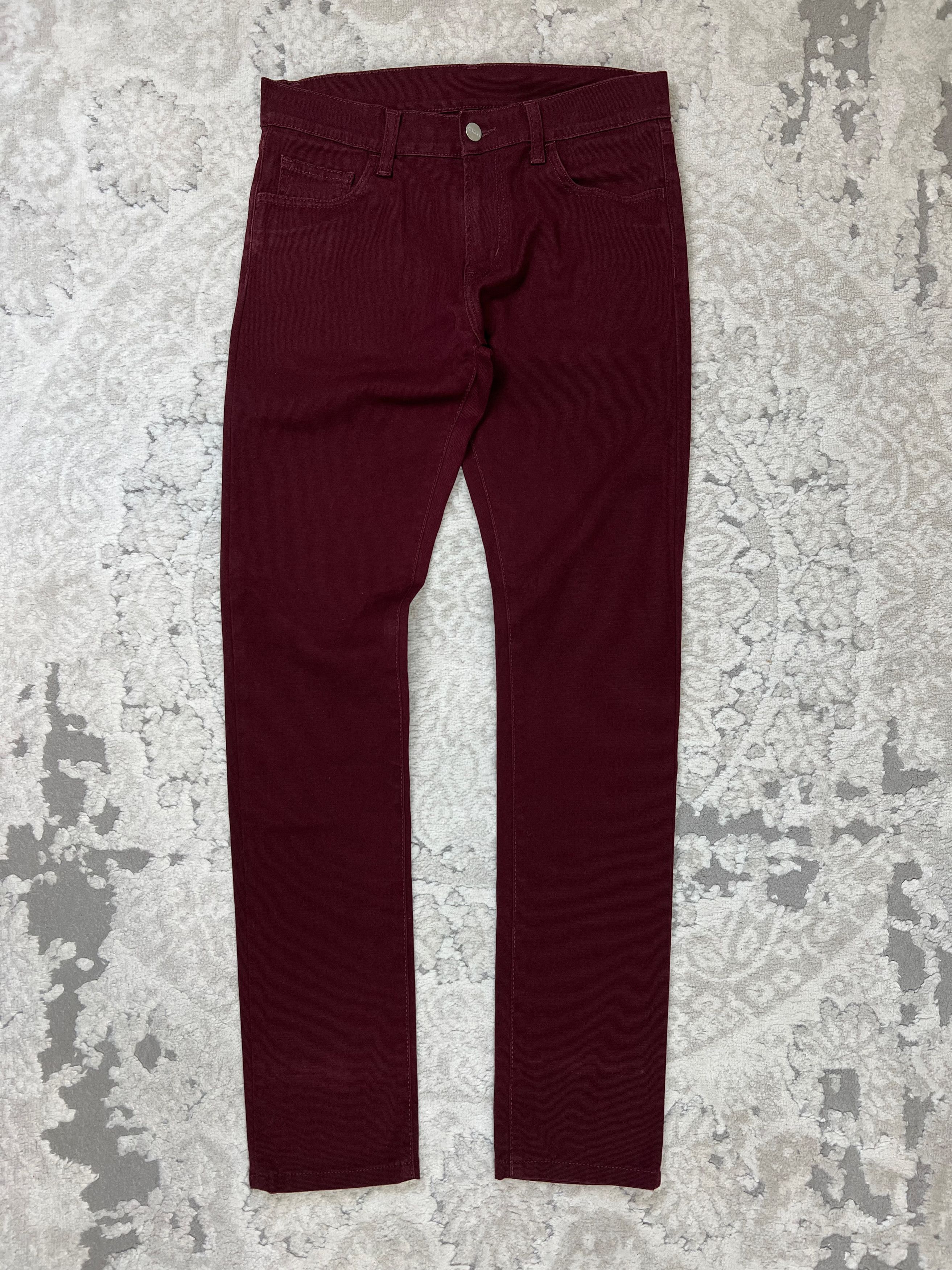 Carhartt Wip Carhartt WIP Rebel Pant Burgundy Stretch Slim Fit 31 Size US 31 - 1 Thumbnail