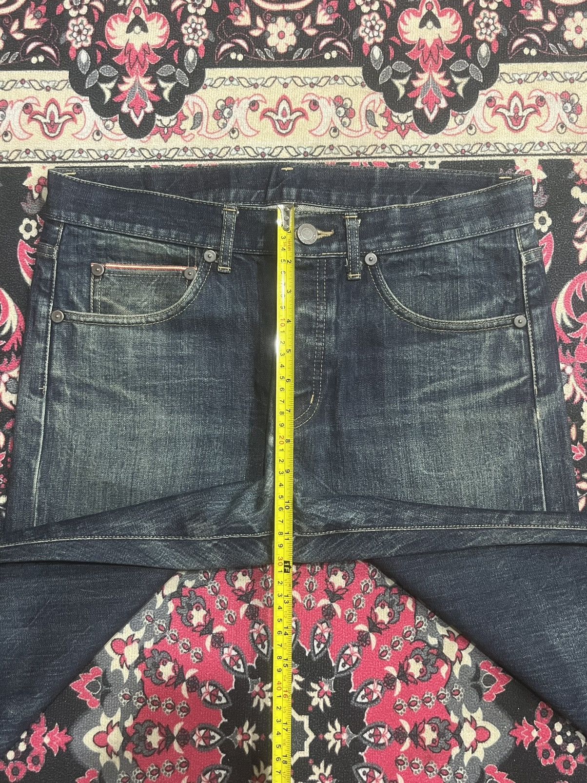 Takeo Kikuchi Vintage Takeo Kikuchi Dark Blue Faded Washed Selvedge Jeans Size US 32 / EU 48 - 16 Thumbnail