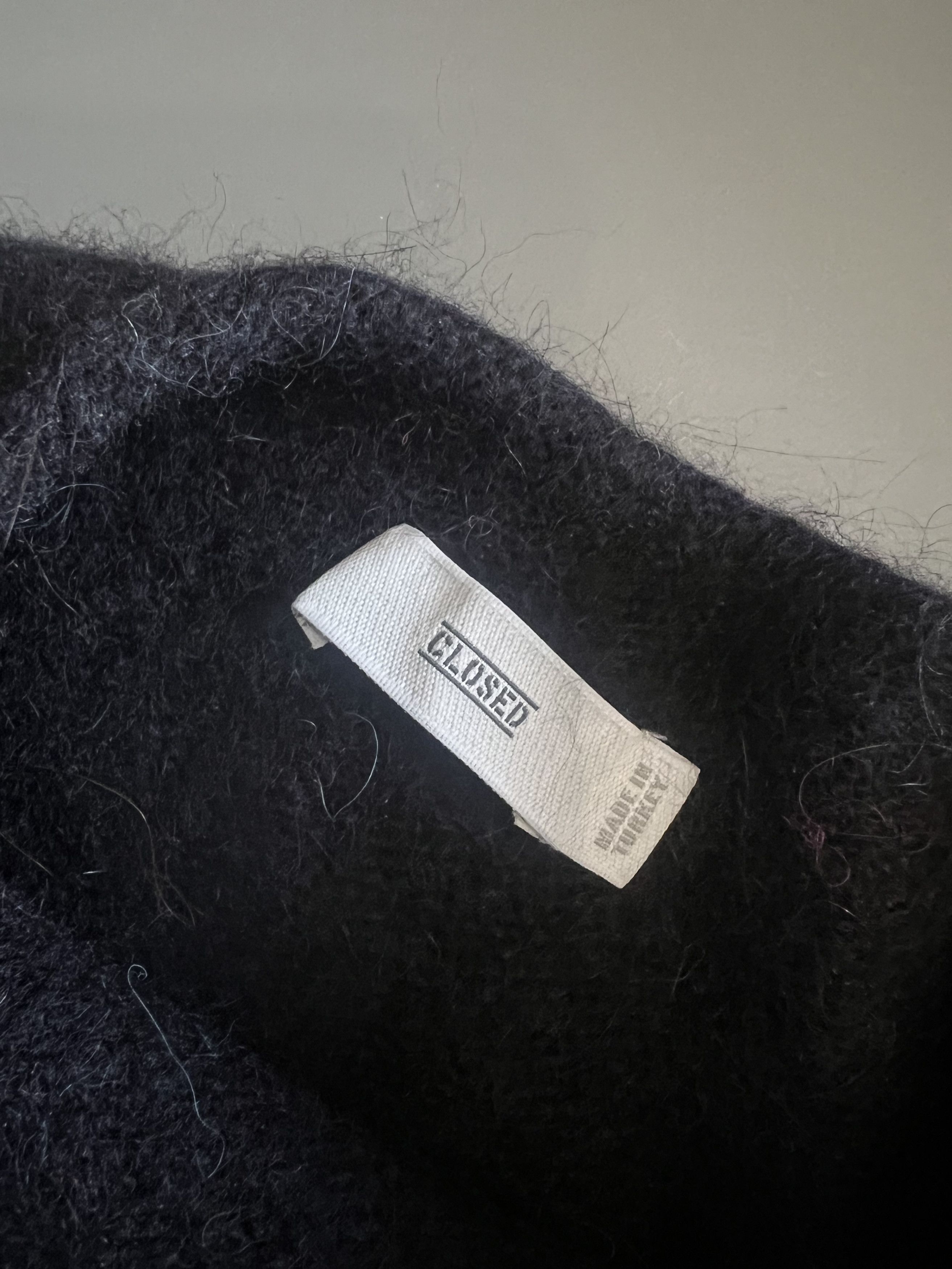 closed striped sweater knitwear alpaca wool XS