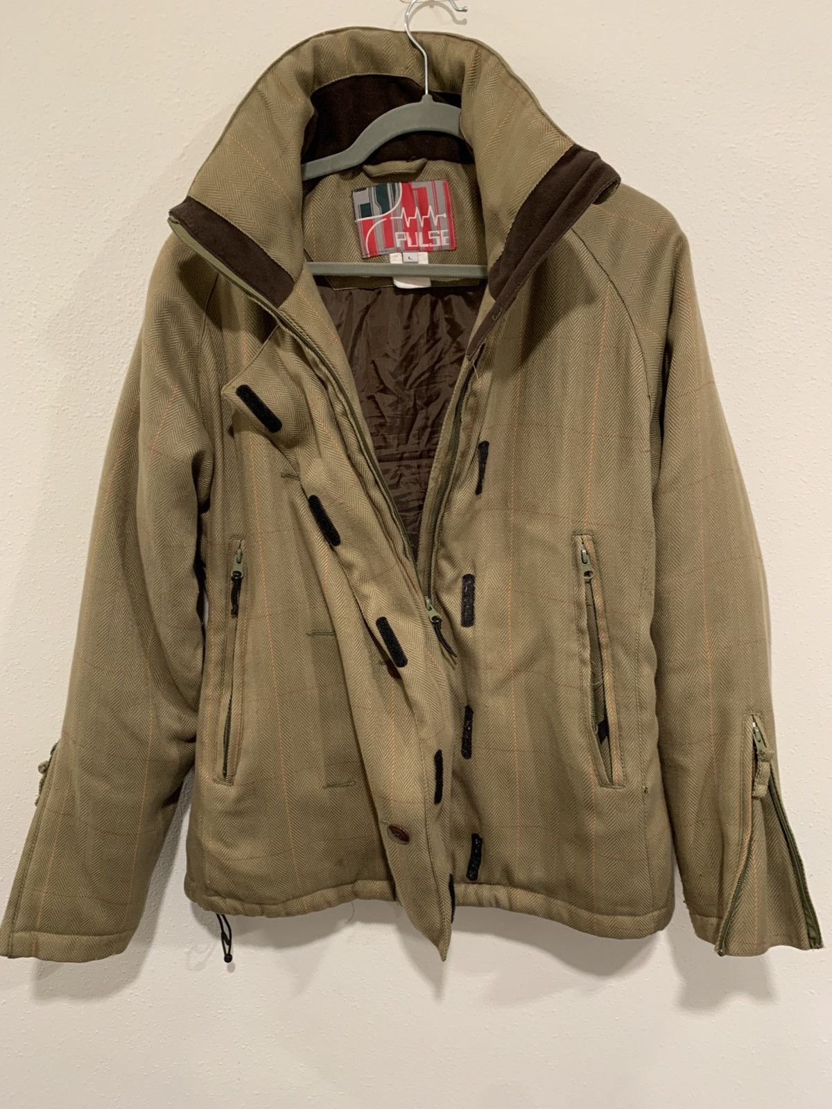 Pulse Pulse brown plaid zipper jacket. Size US L / EU 52-54 / 3 - 3 Thumbnail