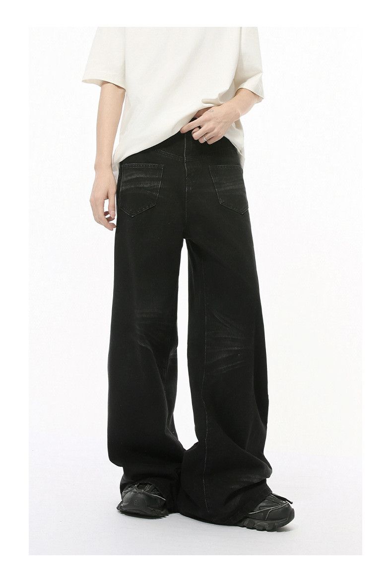 Japanese Brand × Jean Washed vintage pocket design drape straight jeans Size US 32 / EU 48 - 2 Thumbnail