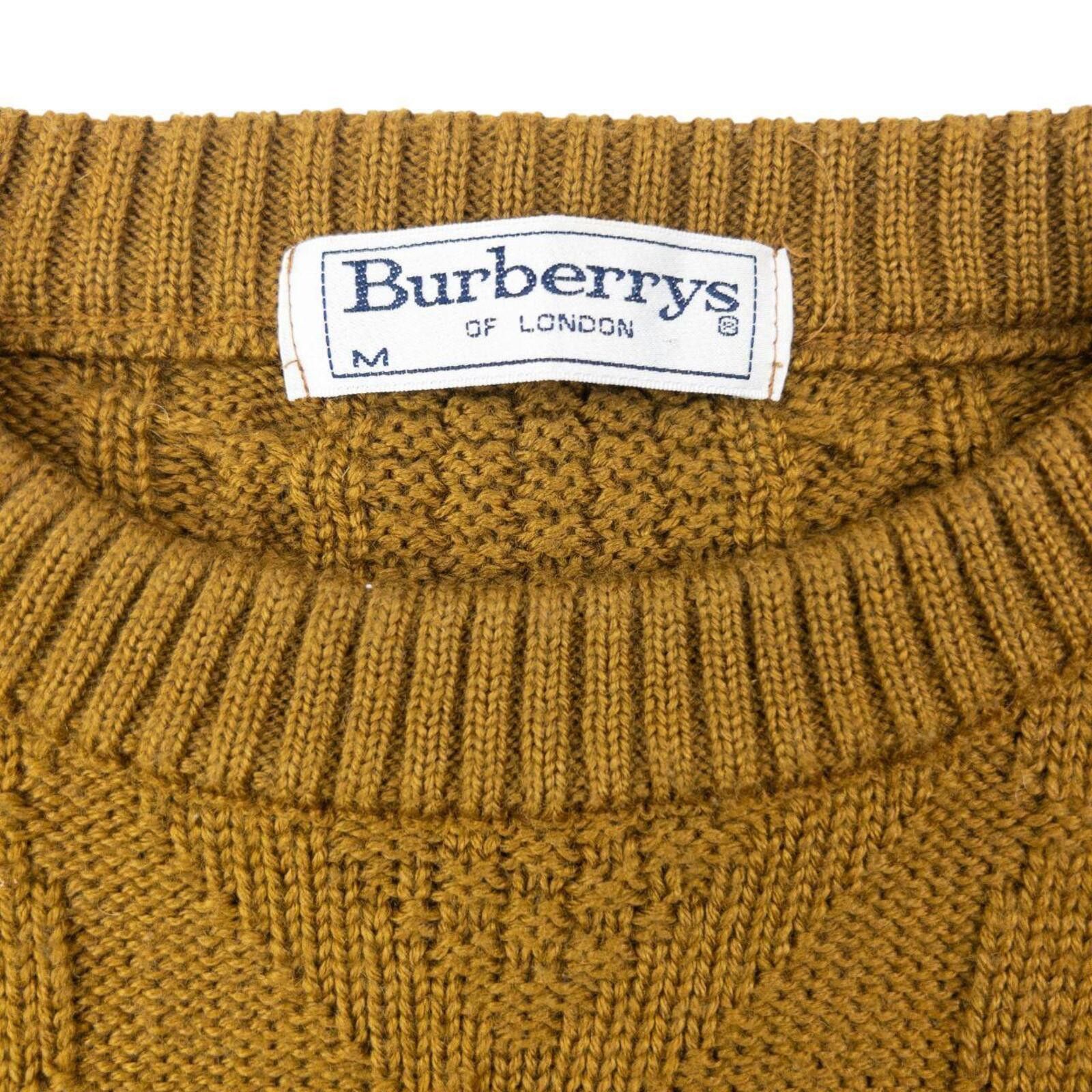 Burberry Vintage 90s Burberry Embroidered Cable Knit Jumper Size M Size US M / EU 48-50 / 2 - 4 Thumbnail