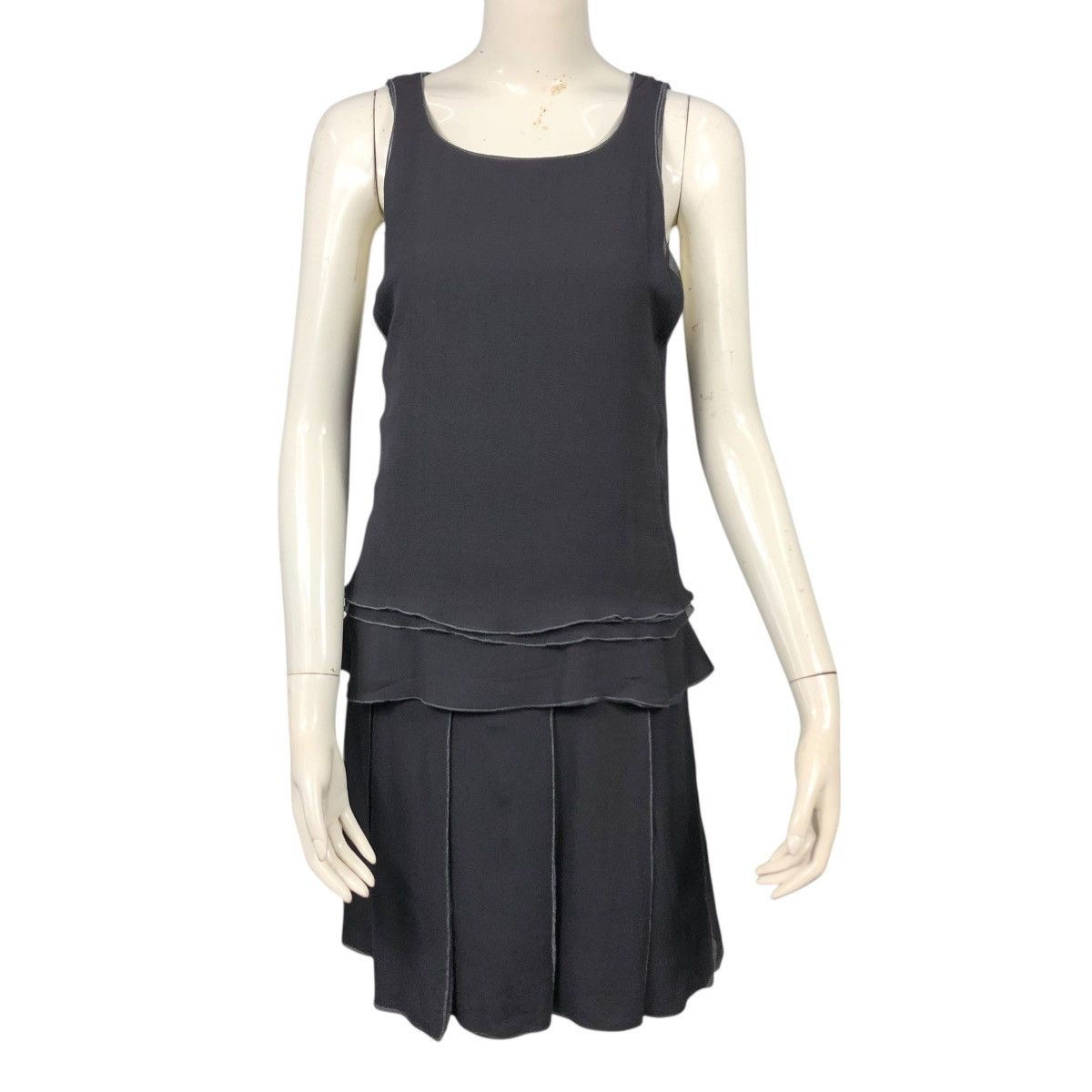 Louis Vuitton 🔥SILK MID-LENGTH DRESS LOUIS VUITTON METALLIC Size XS / US 0-2 / IT 36-38 - 3 Thumbnail