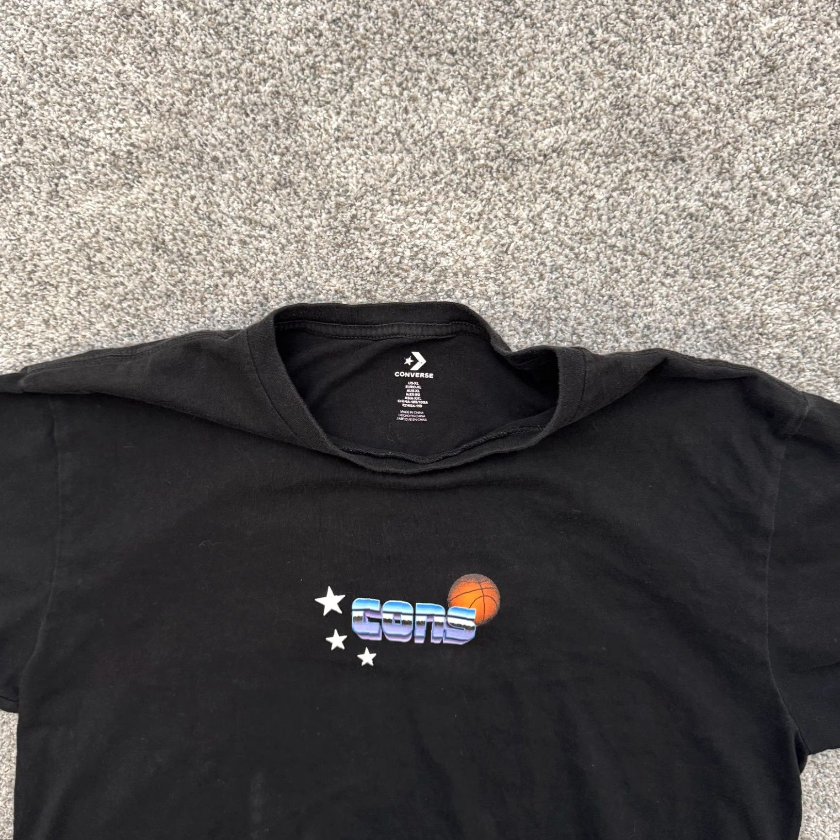 Converse Converse Suns Shirt Mens XL Black Basketball Graphic Tee 90s Style Retro NBA Size US XL / EU 56 / 4 - 4 Thumbnail
