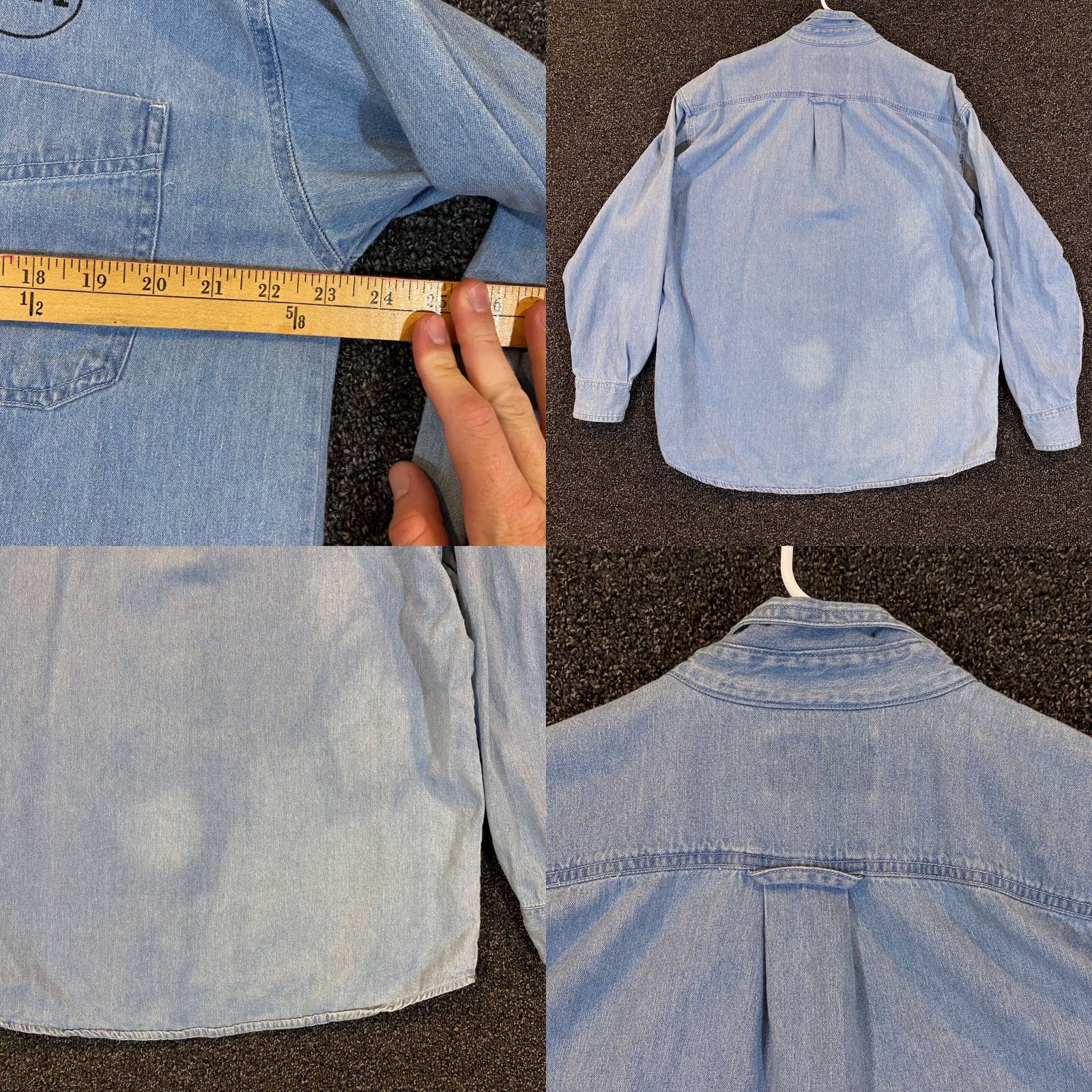Vintage Most Wanted Earth by Humans Shirt Mens Medium Blue Button-Down Western Long Size US M / EU 48-50 / 2 - 8 Thumbnail