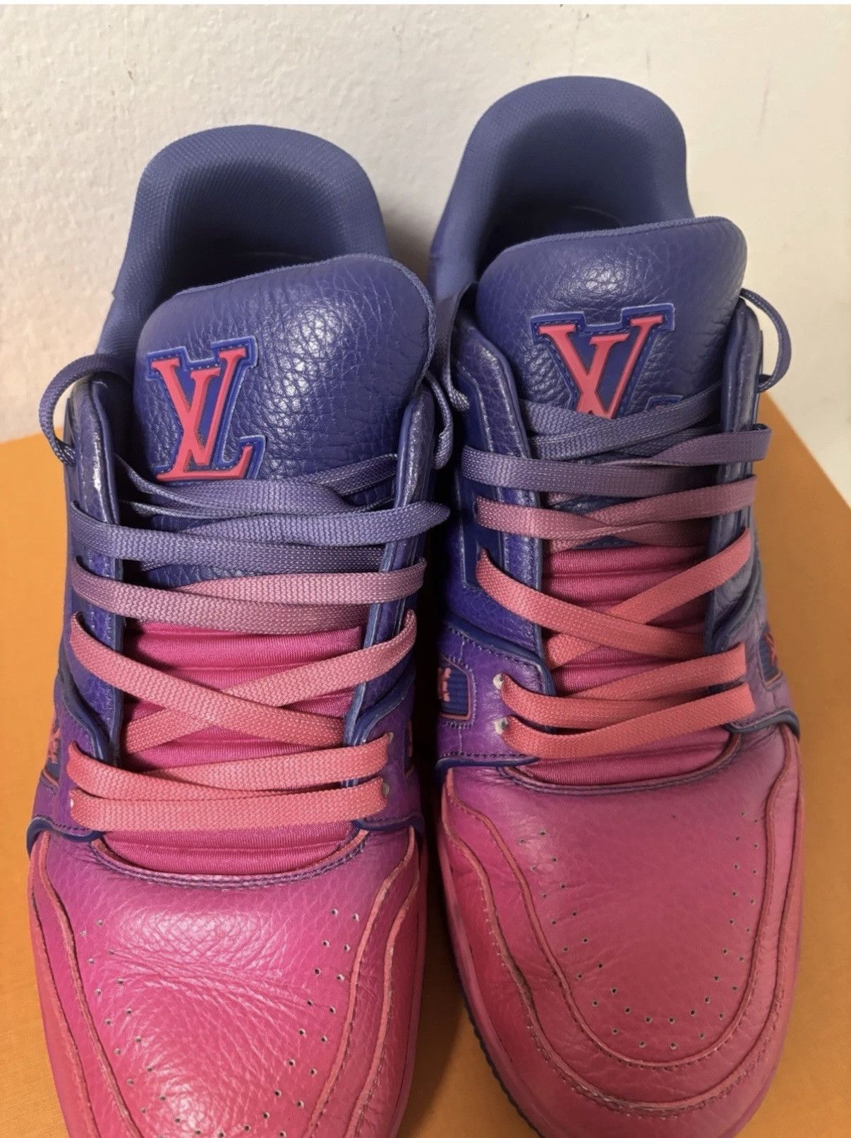 Louis Vuitton Louis Vuitton Purple Pink Monogram Trainers Size 6LV/8US Size US 8 / EU 41 - 8 Thumbnail