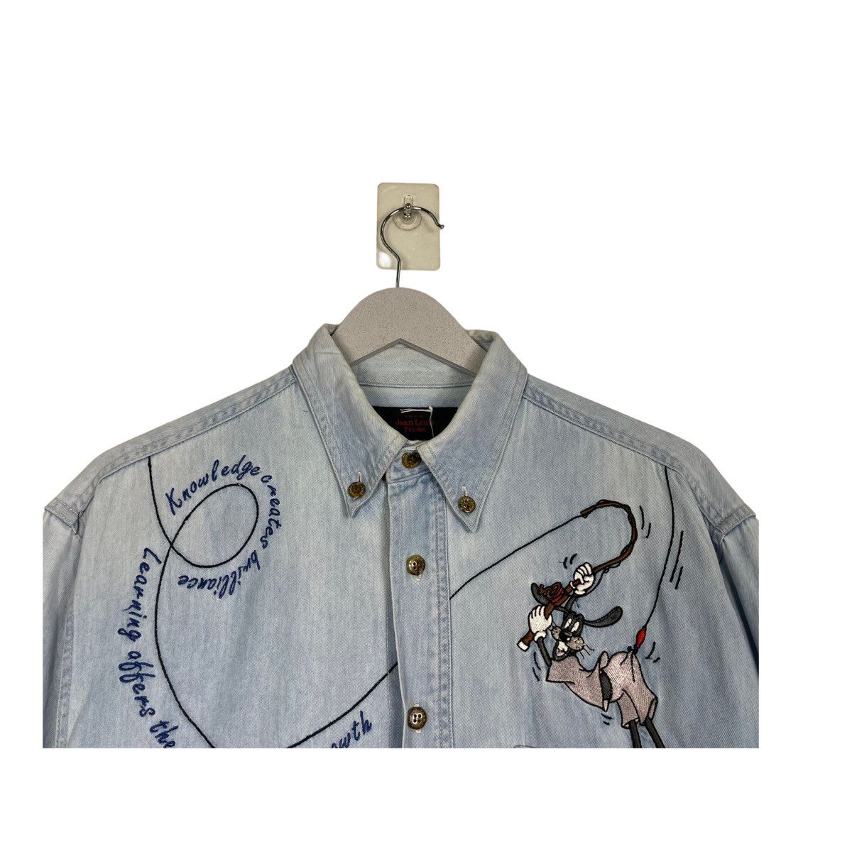 Japanese Brand × Vintage 💥JEAN LOUIS FRADET DENIM SHIRT Size US L / EU 52-54 / 3 - 4 Thumbnail