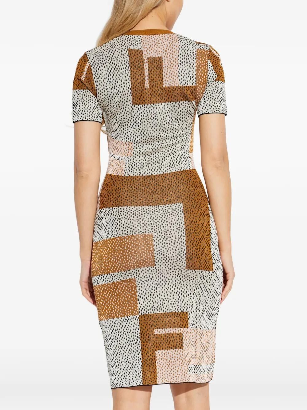 Fendi os11x0526 Midi Dress in Multicolor Size M / US 6-8 / IT 42-44 - 2 Thumbnail
