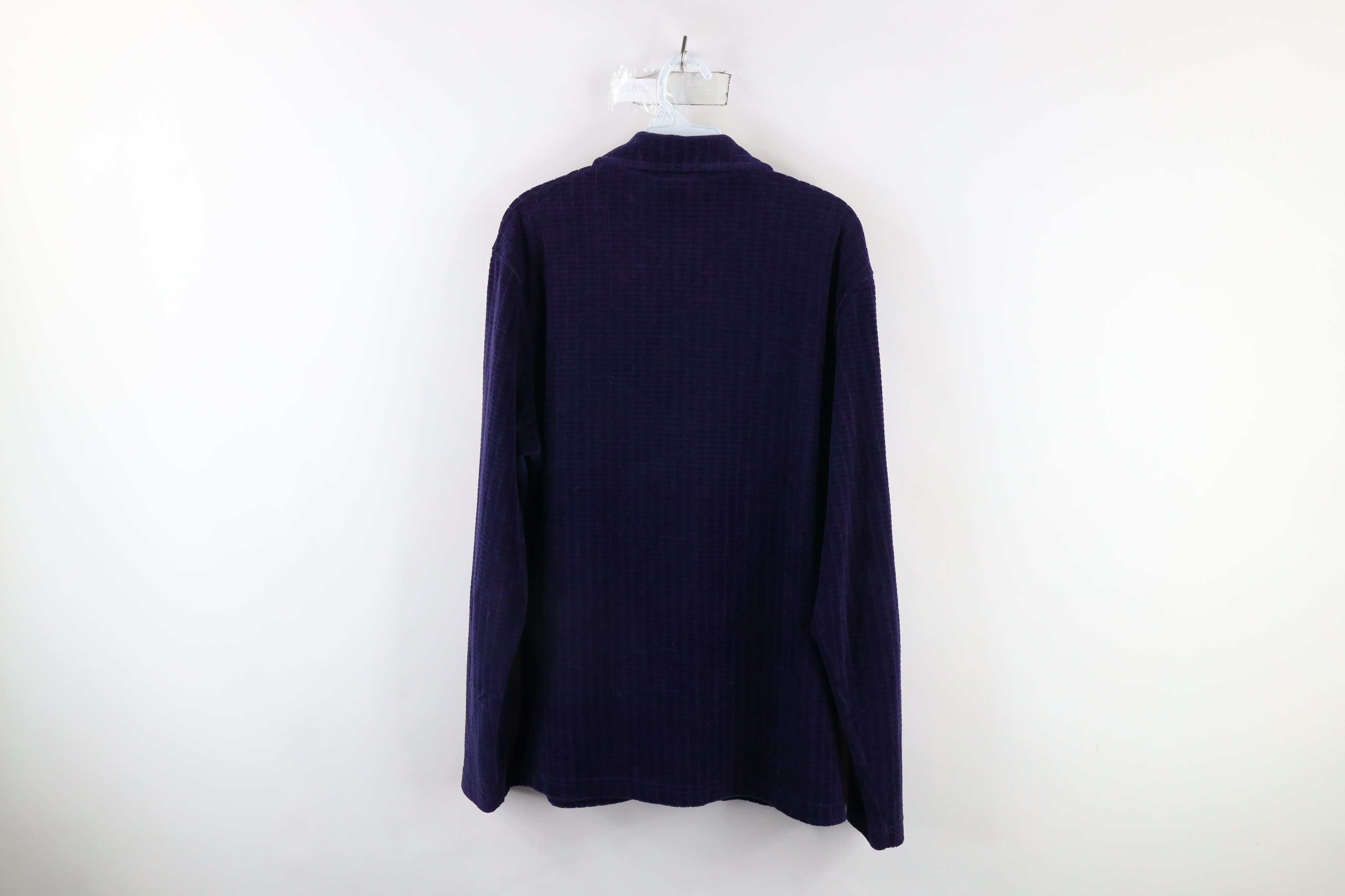 Vintage Vintage 90s Streetwear Velour Half Zip Pullover Polo Shirt Size US M / EU 48-50 / 2 - 7 Thumbnail