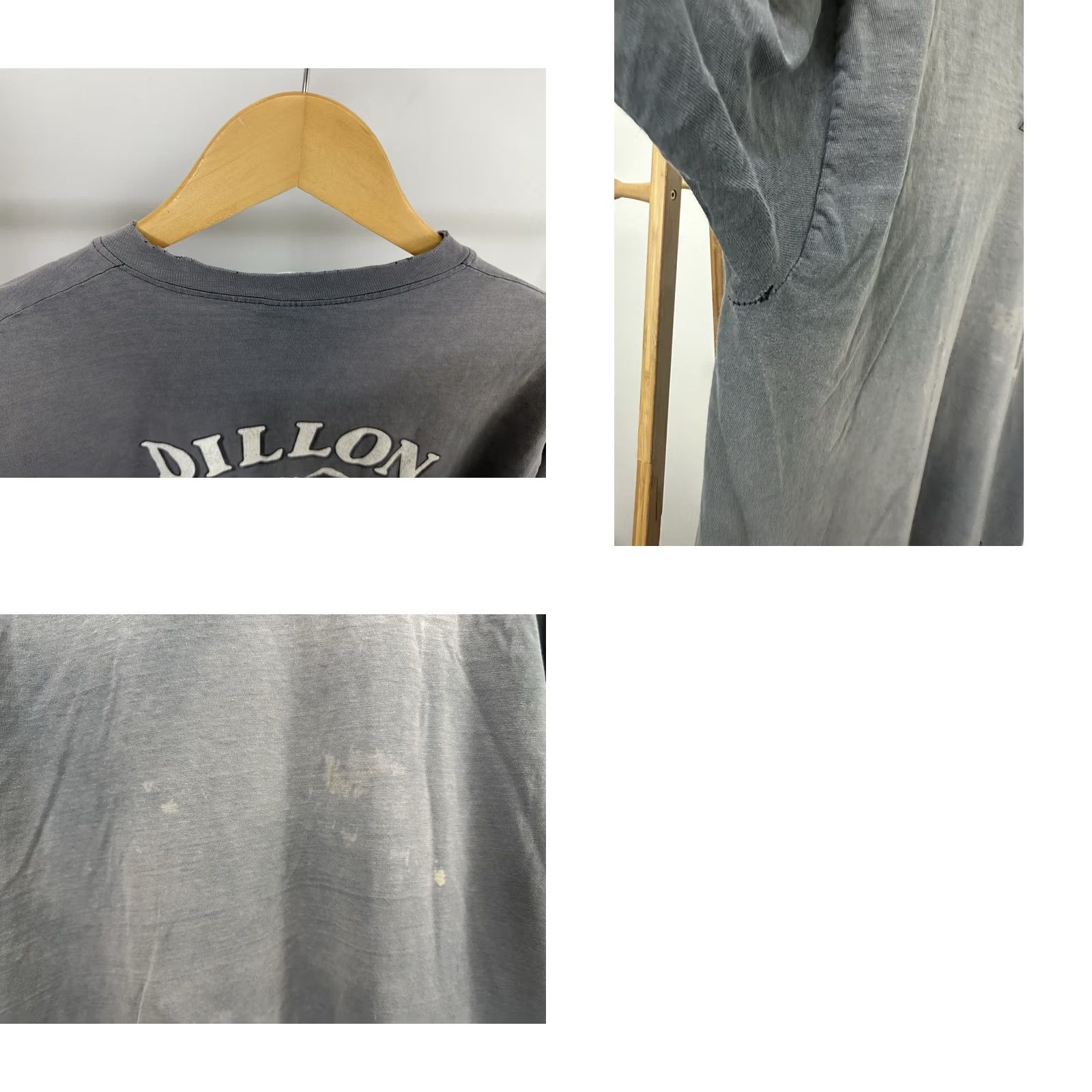 Hanes VINTAGE Harley-Davidson Biker T-Shirt XL Smokey Gradient Sun Faded Worn Henley Size US XL / EU 56 / 4 - 8 Thumbnail