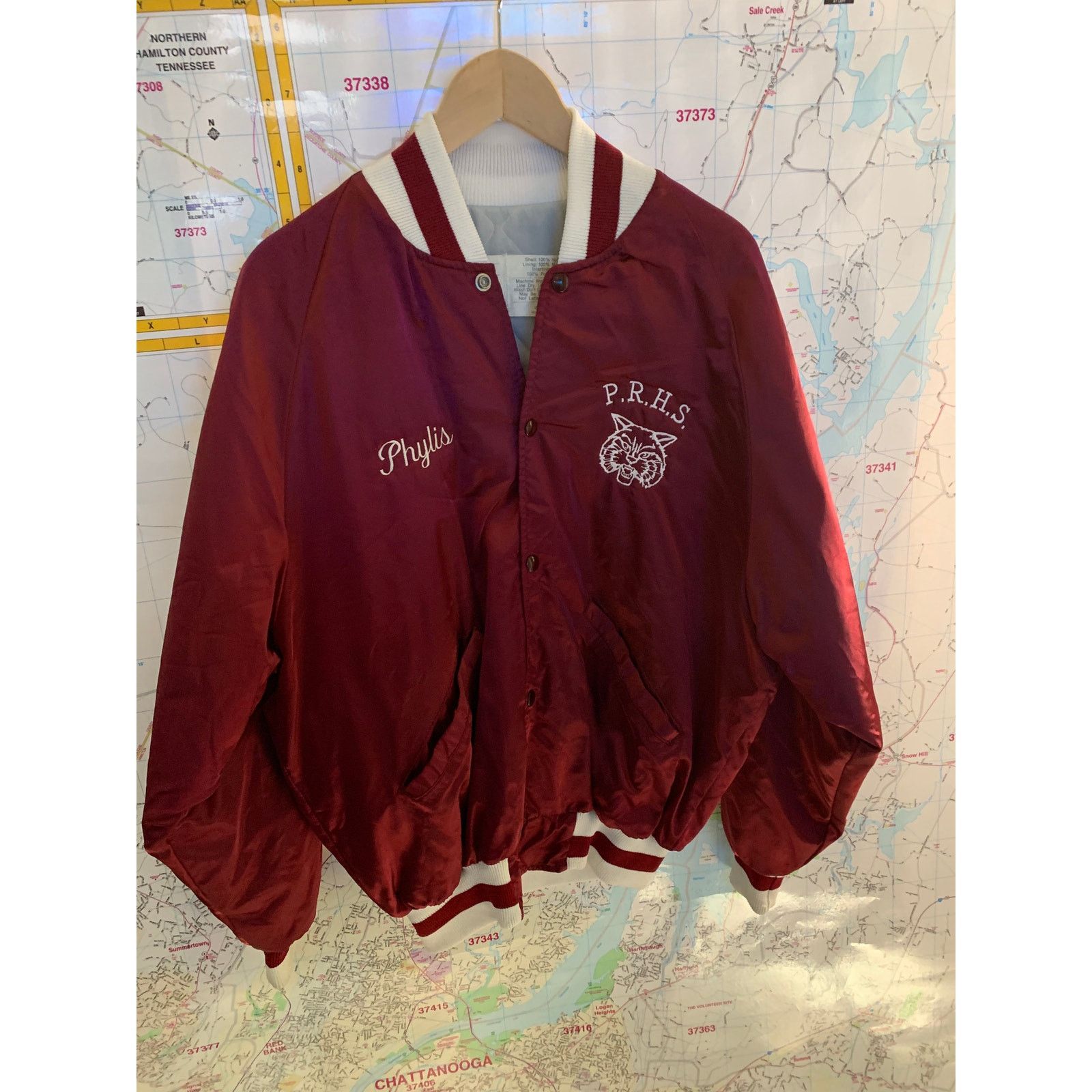 Vintage DeLong Sportswear 1980s Vintage high school Bomber Jacket Size US L / EU 52-54 / 3 - 5 Thumbnail
