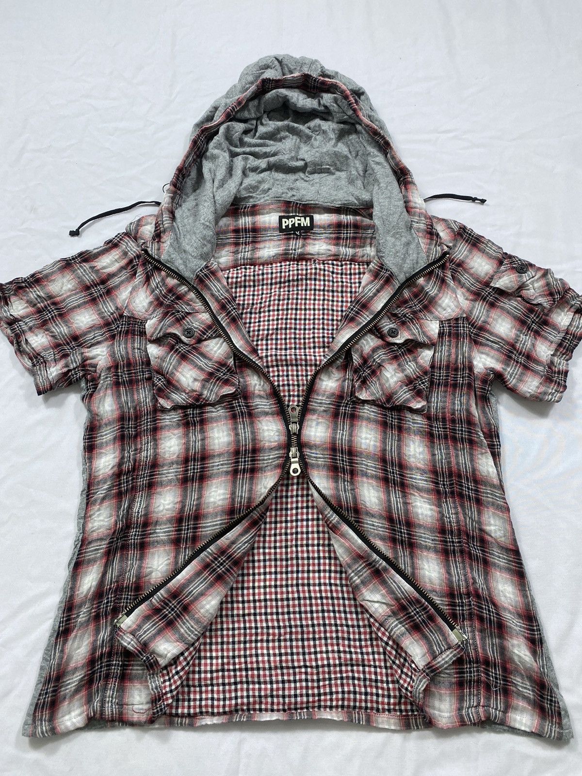 PPFM 2000s PPFM Zipper Flannel hoodie Size US M / EU 48-50 / 2 - 3 Thumbnail
