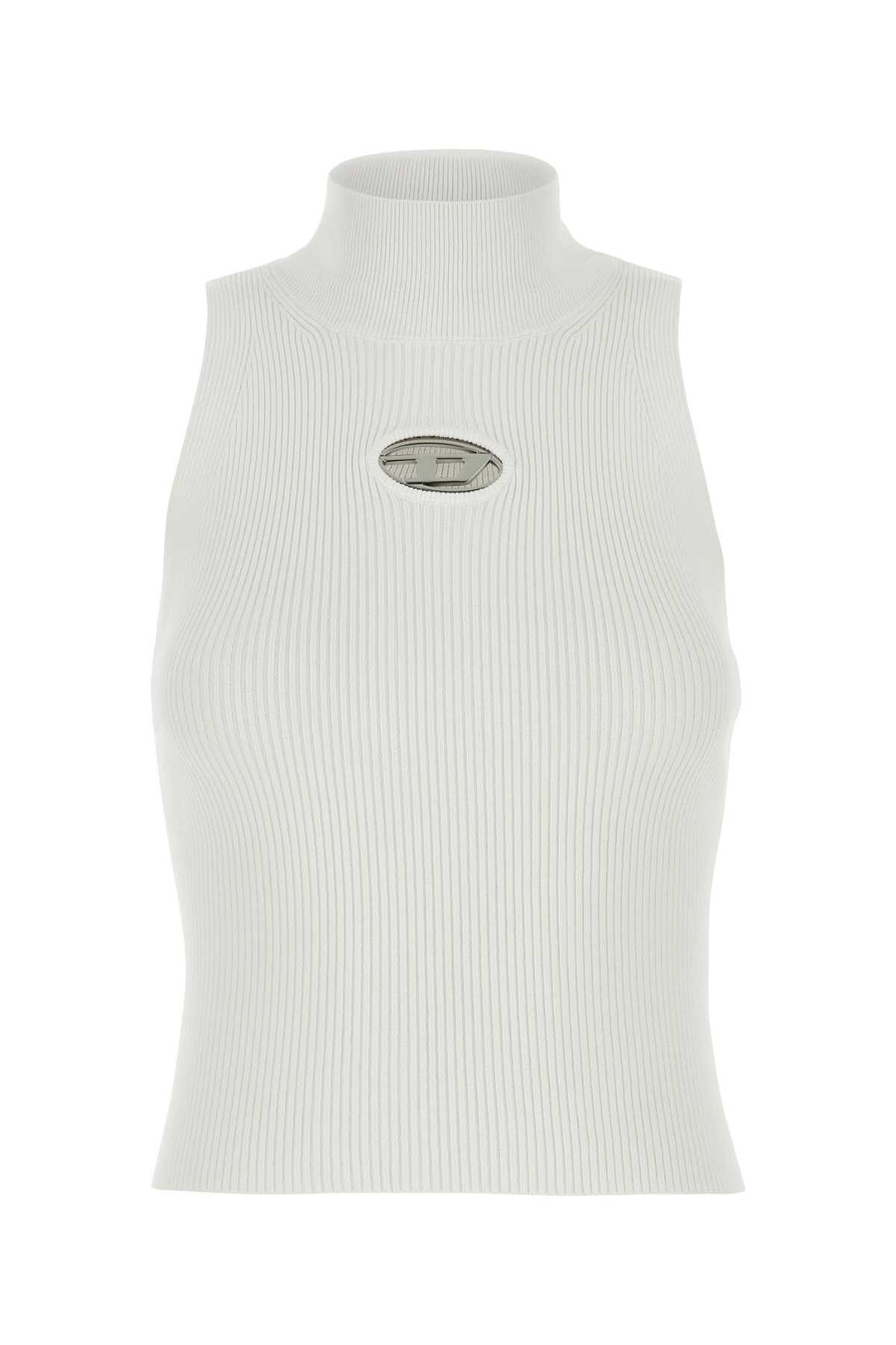 Diesel White Viscose Blend M-Onervax Top Size L / US 10 / IT 46 - 1 Thumbnail