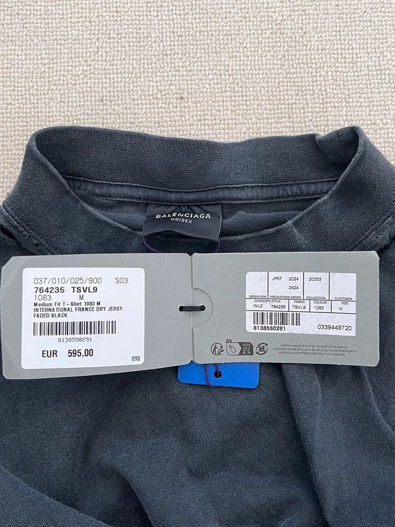 Balenciaga Balenciaga Solid Crew Neck and Drop Shoulder Sleeve Tee Size US M / EU 48-50 / 2 - 4 Thumbnail