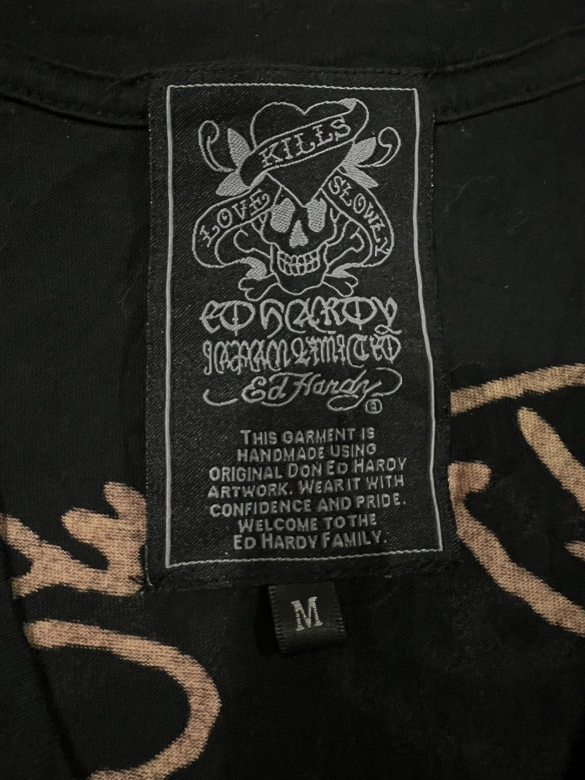 Christian Audigier Y2K Ed Hardy 🇯🇵 Limited Girl Print Swarovski V Neck Shirt Size M / US 6-8 / IT 42-44 - 5 Thumbnail