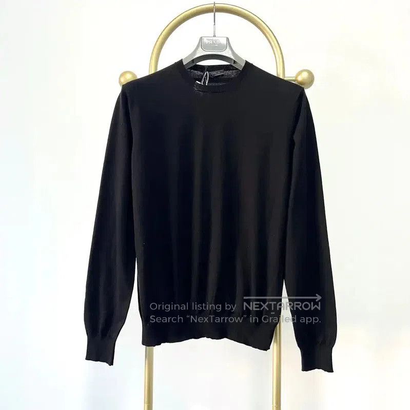 Prada Prada Black Wool Long Sleeve Sweater XXL. Size US XXL / EU 58 / 5 - 1 Thumbnail