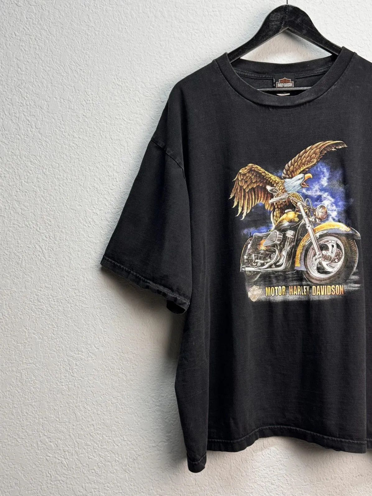 Harley Davidson 👉 90s Vintage Harley Davidson Baldwin Park Eagle Tee Size US XL / EU 56 / 4 - 3 Thumbnail
